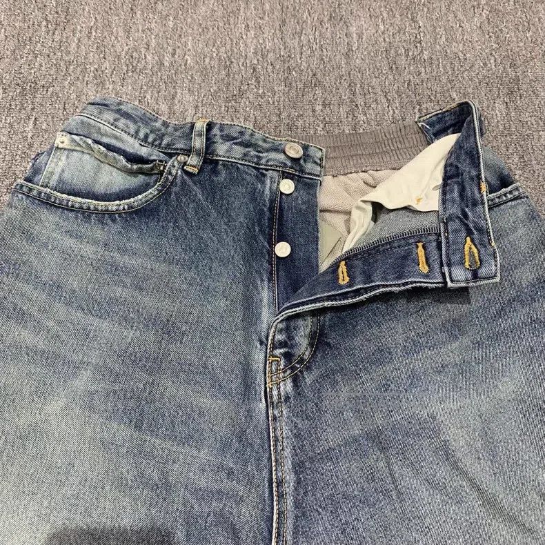 Balenciaga Balenciaga size S Blue Denim Sweatpants with Jeans Patch Size US 27 - 3 Thumbnail