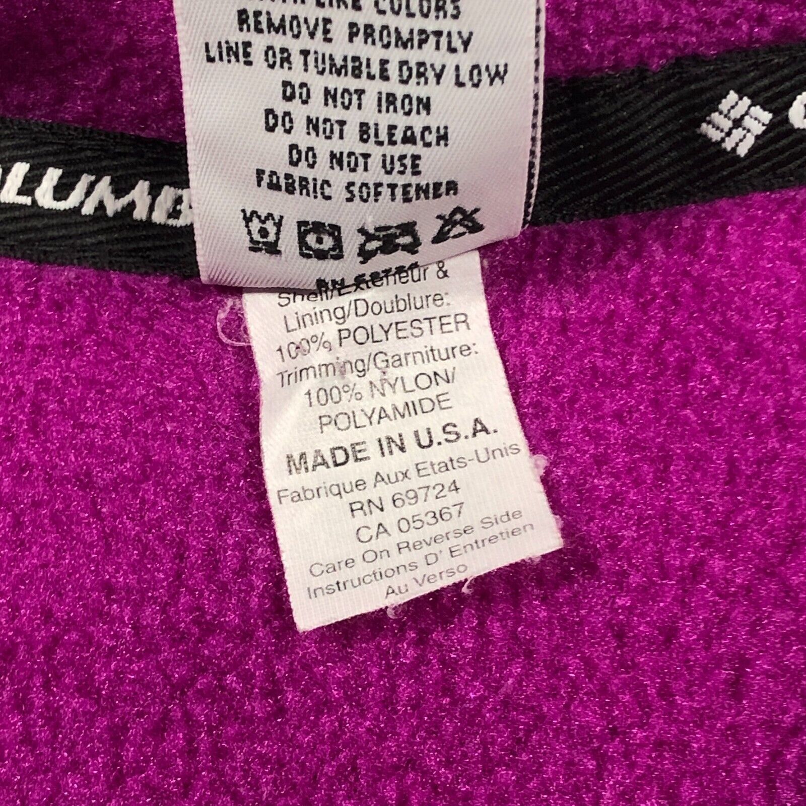 Columbia Columbia Sportswear Bright Purple Full Zip Fleece Sweater Size XL / US 12-14 / IT 48-50 - 5 Thumbnail
