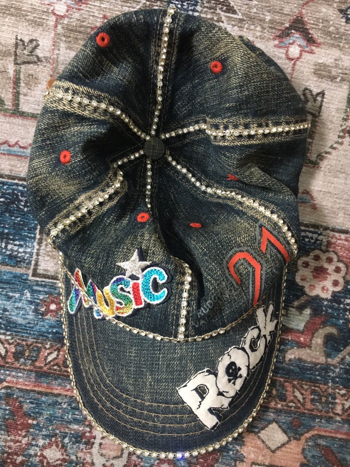 Hysteric Glamour Y2K Anita Girl Denim Hat Size ONE SIZE - 6 Thumbnail