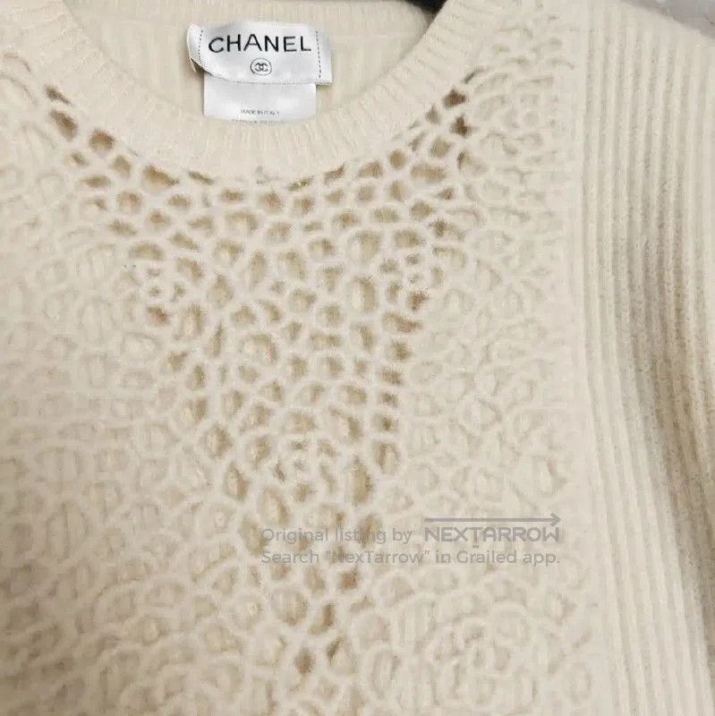 Chanel Chanel Cream Cashmere Long Sleeve Sweater . Size M / US 6-8 / IT 42-44 - 3 Thumbnail