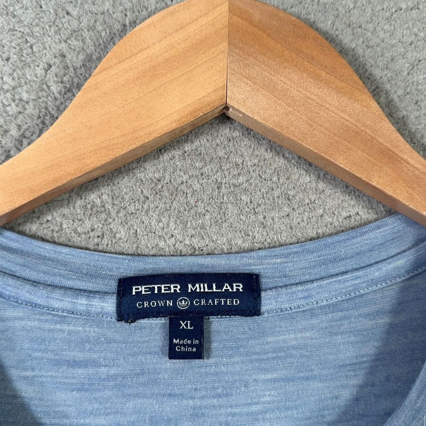 Peter Millar Peter Millar Merino Wool Cashmere Base layer Shirt Mens XL Long Sleeve MF20ES504 blue Crew Neck Stretch Jersey T-Shirt Size US XL / EU 56 / 4 - 3 Thumbnail
