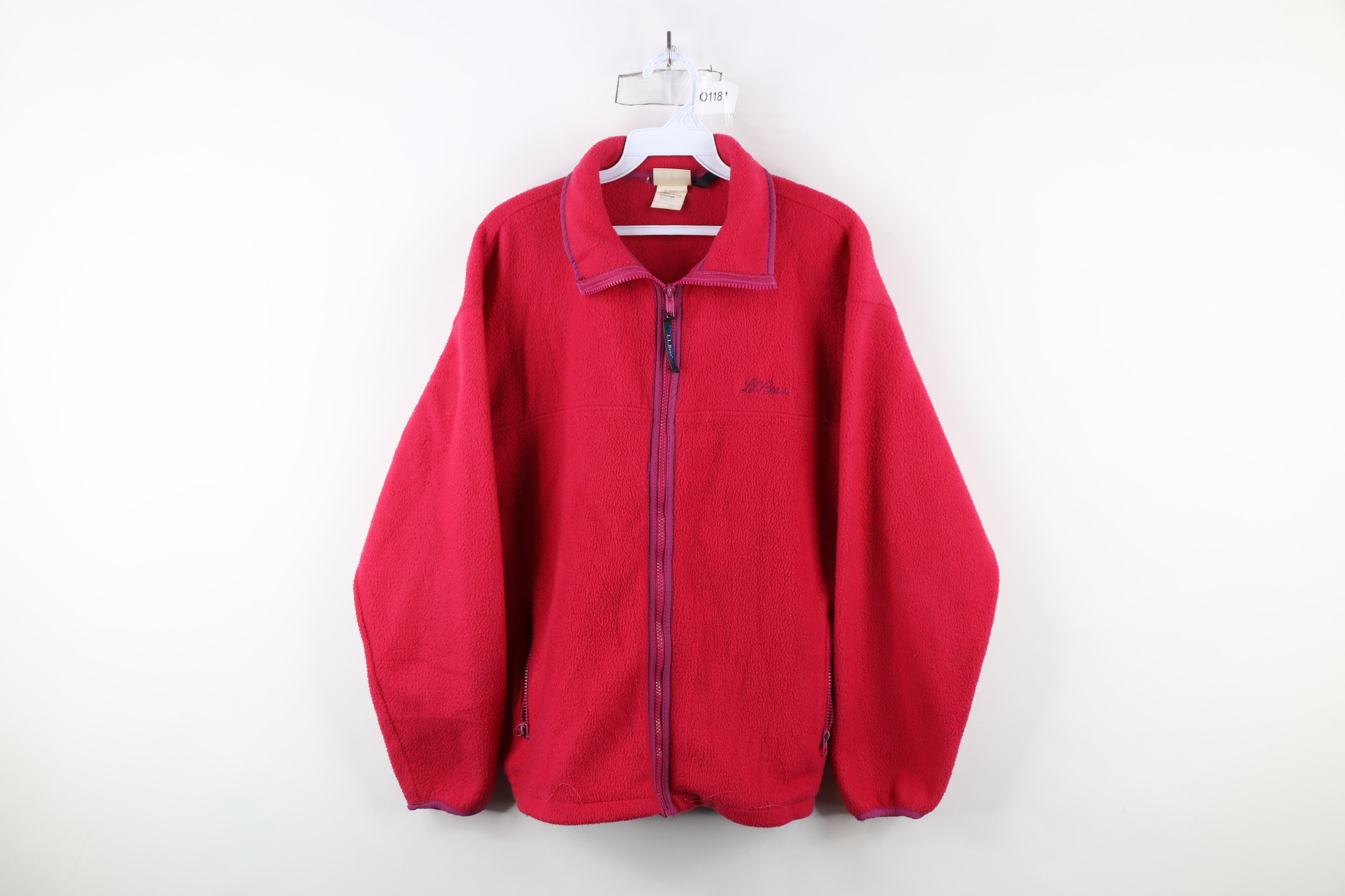 L.L. Bean × Vintage Vintage 90s LL Bean Spell Script Full Zip Fleece Jacket USA Size M / US 6-8 / IT 42-44 - 1 Thumbnail