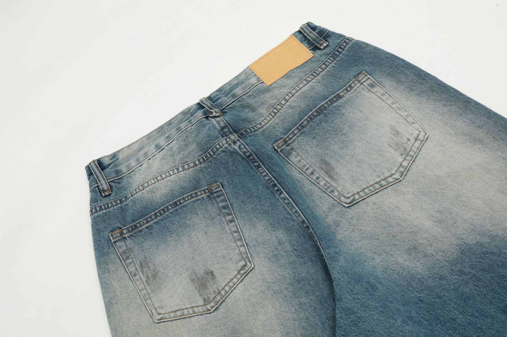 Japanese Brand × Jean American men's washed straight distressed vintage jeans Size US 32 / EU 48 - 5 Thumbnail