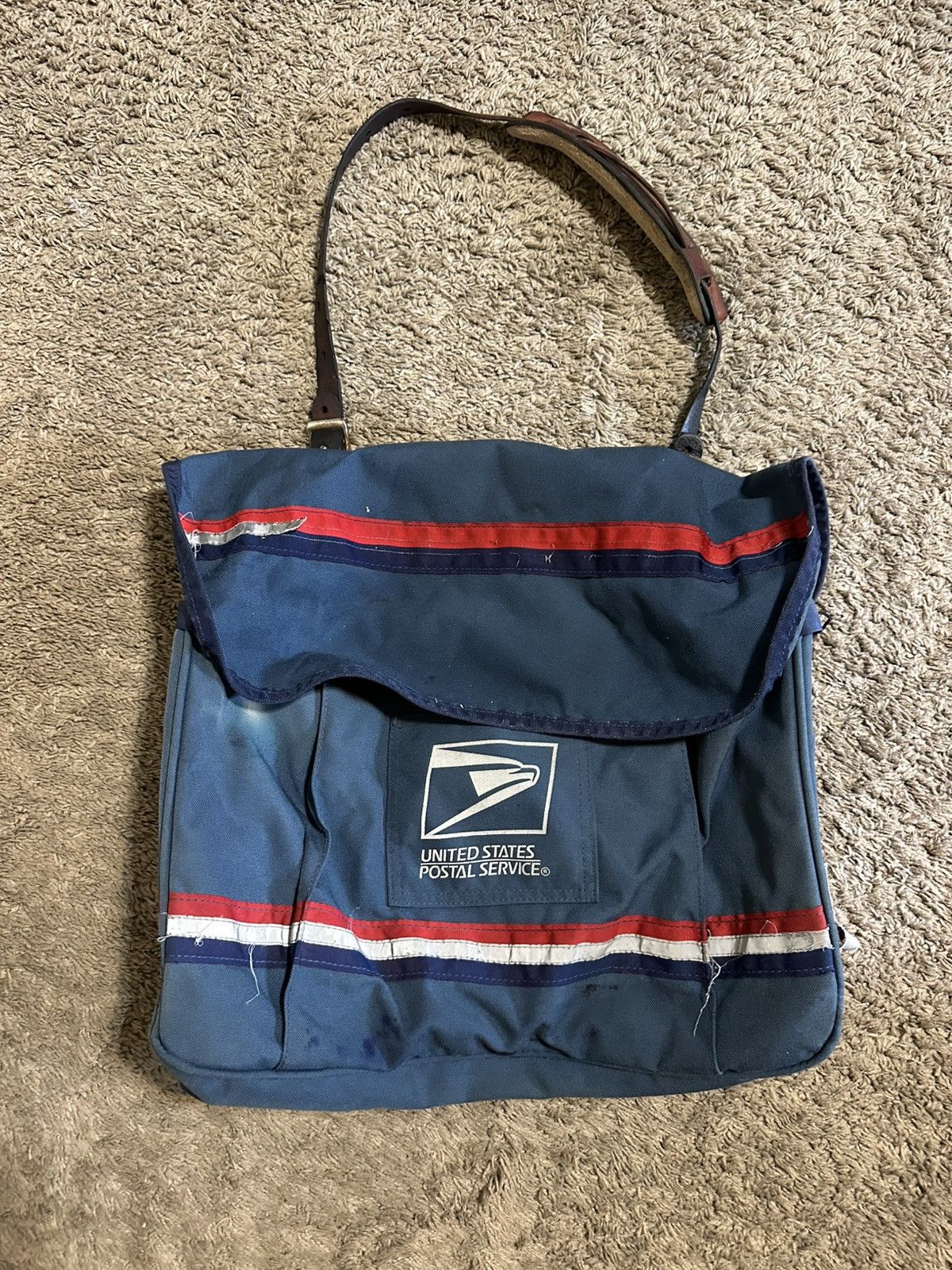 Anti Social Social Club Vintage USPS Mailman “triple blue” bag 90s Size ONE SIZE - 1 Thumbnail
