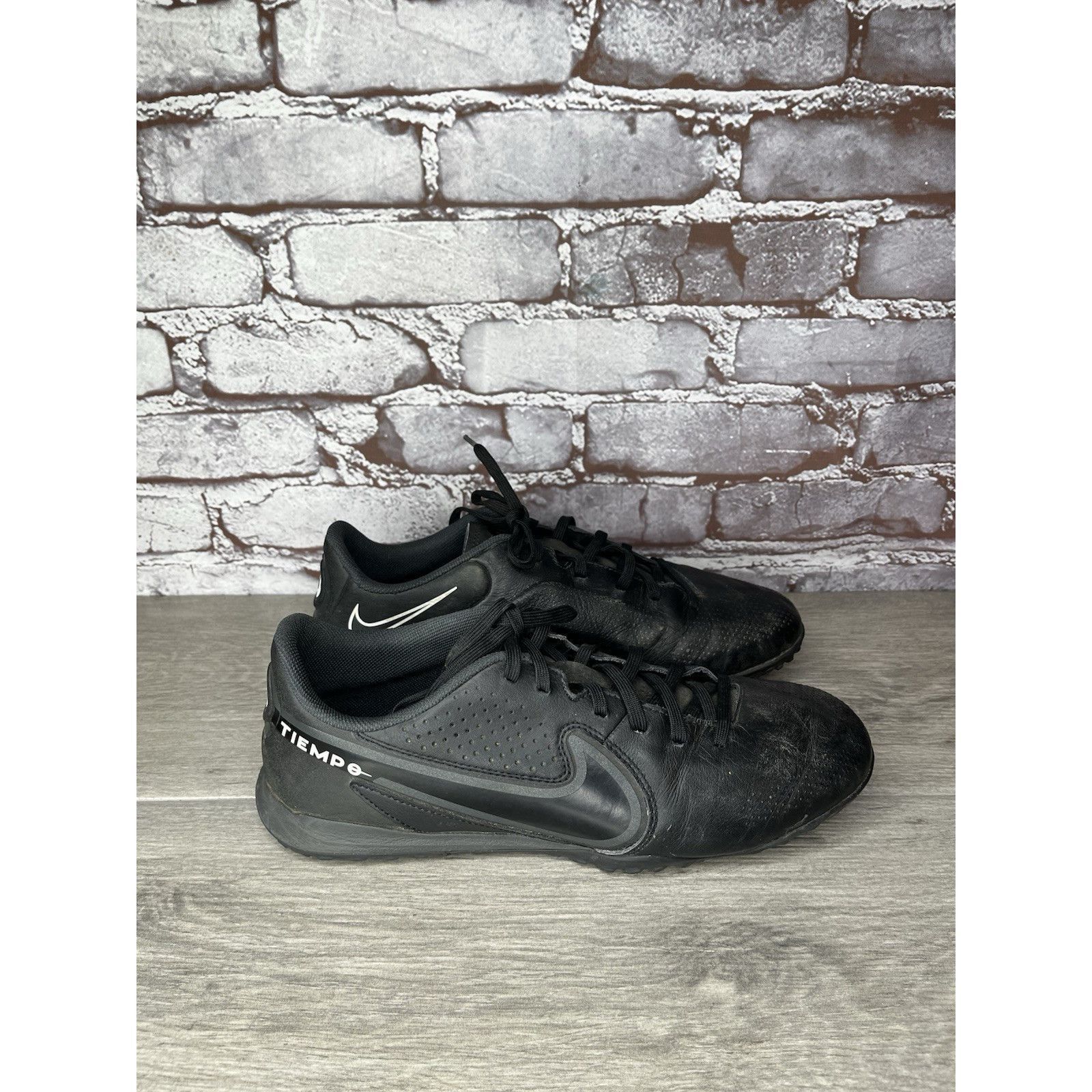 Nike Nike Tiempo Legend 9 Academy TF Black Grey Soccer Shoes Men Size US 8.5 / EU 41-42 - 12 Thumbnail