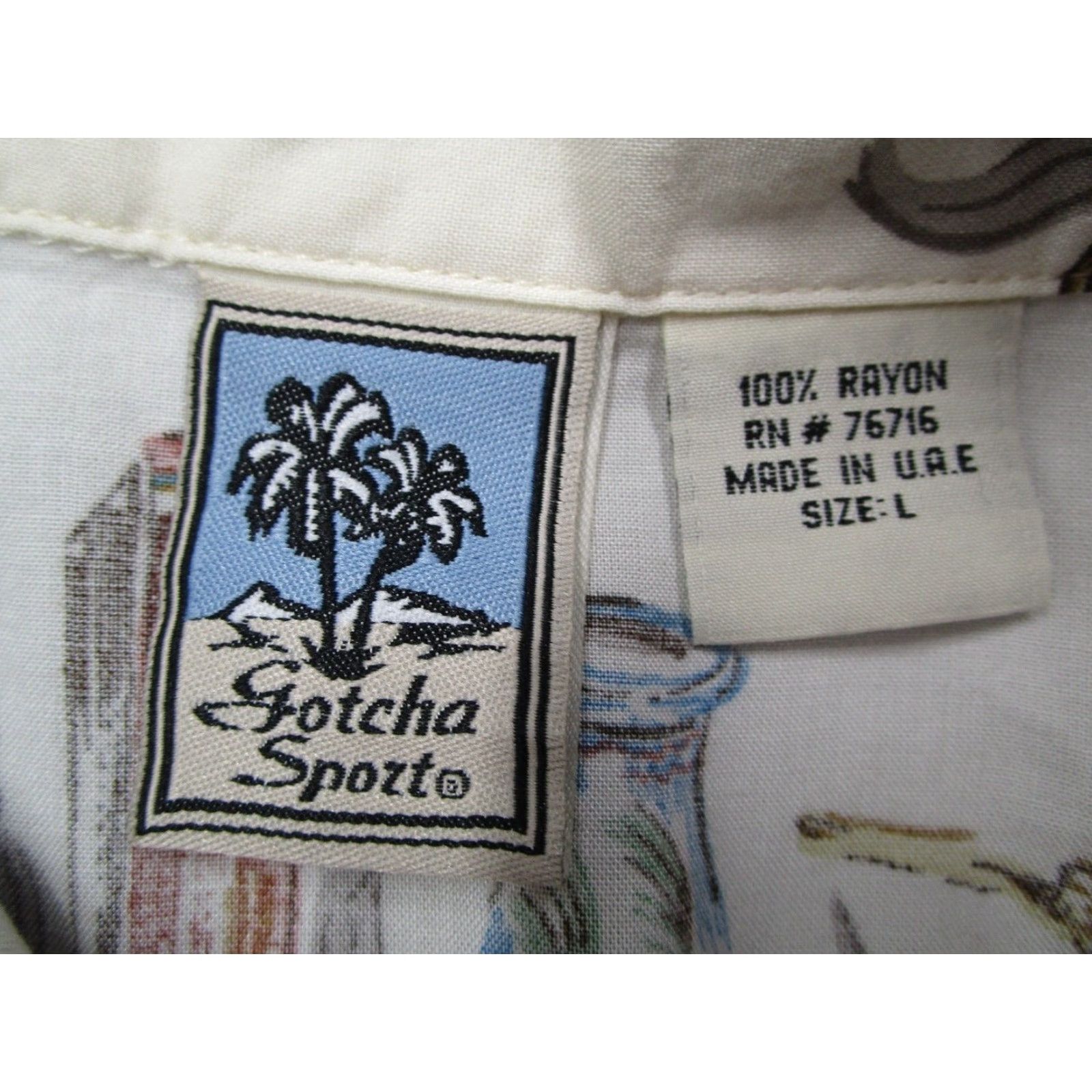 Gotcha VINTAGE Gotcha Shirt Mens Extra Large Beige Button Up Hawaiian Tiki Surf Y2K Size US L / EU 52-54 / 3 - 3 Thumbnail