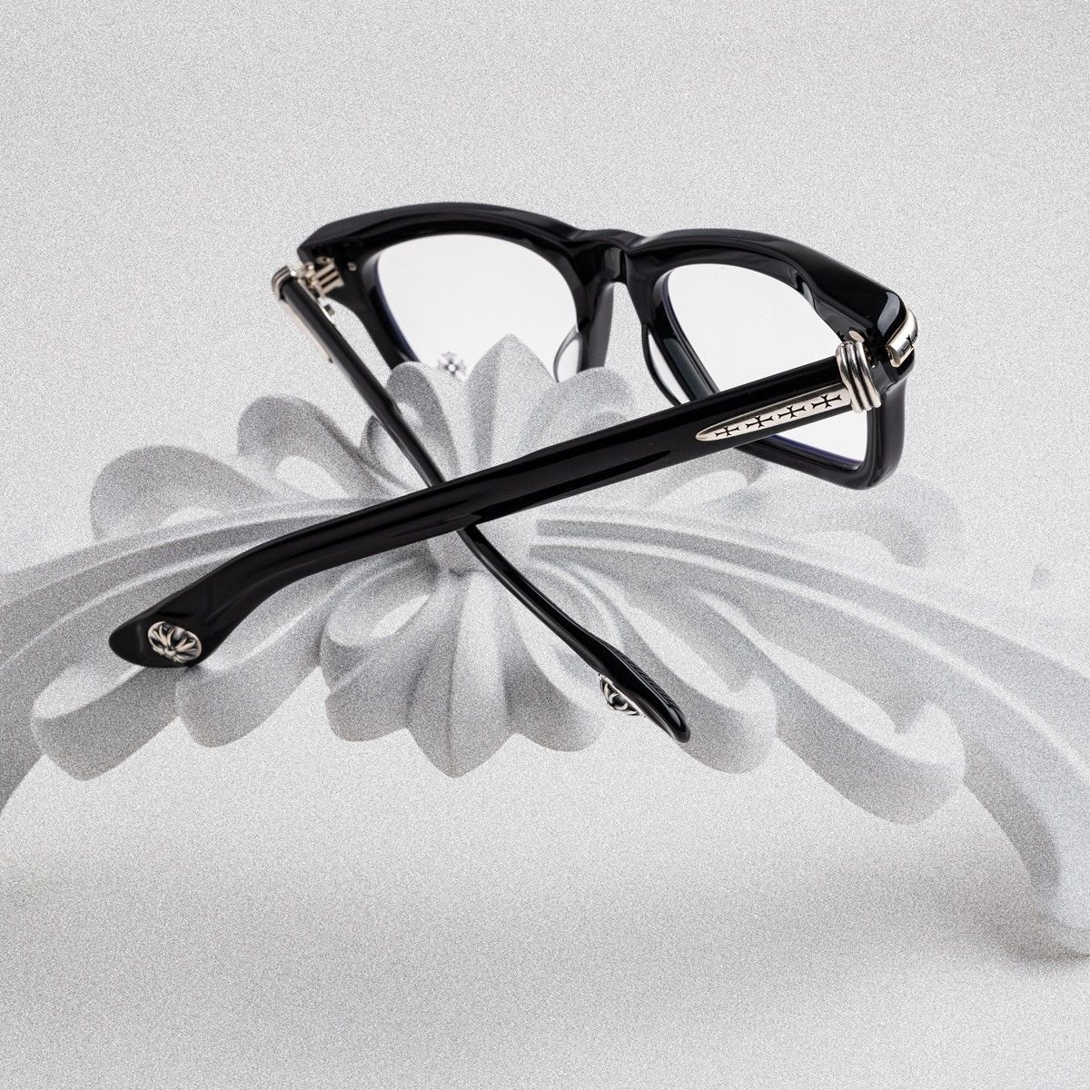 Chrome Hearts CHROME HEARTS TRYPOLEAGAIN BLACK GLASSES Size ONE SIZE - 7 Thumbnail