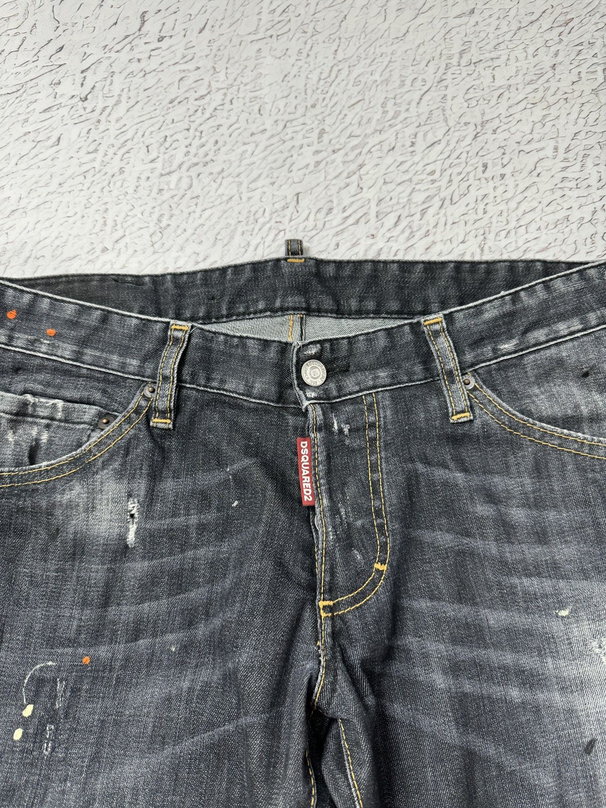 Dsquared2 Dsquared2 black distressed faded painted cropped jeans skiny Size US 34 / EU 50 - 9 Thumbnail