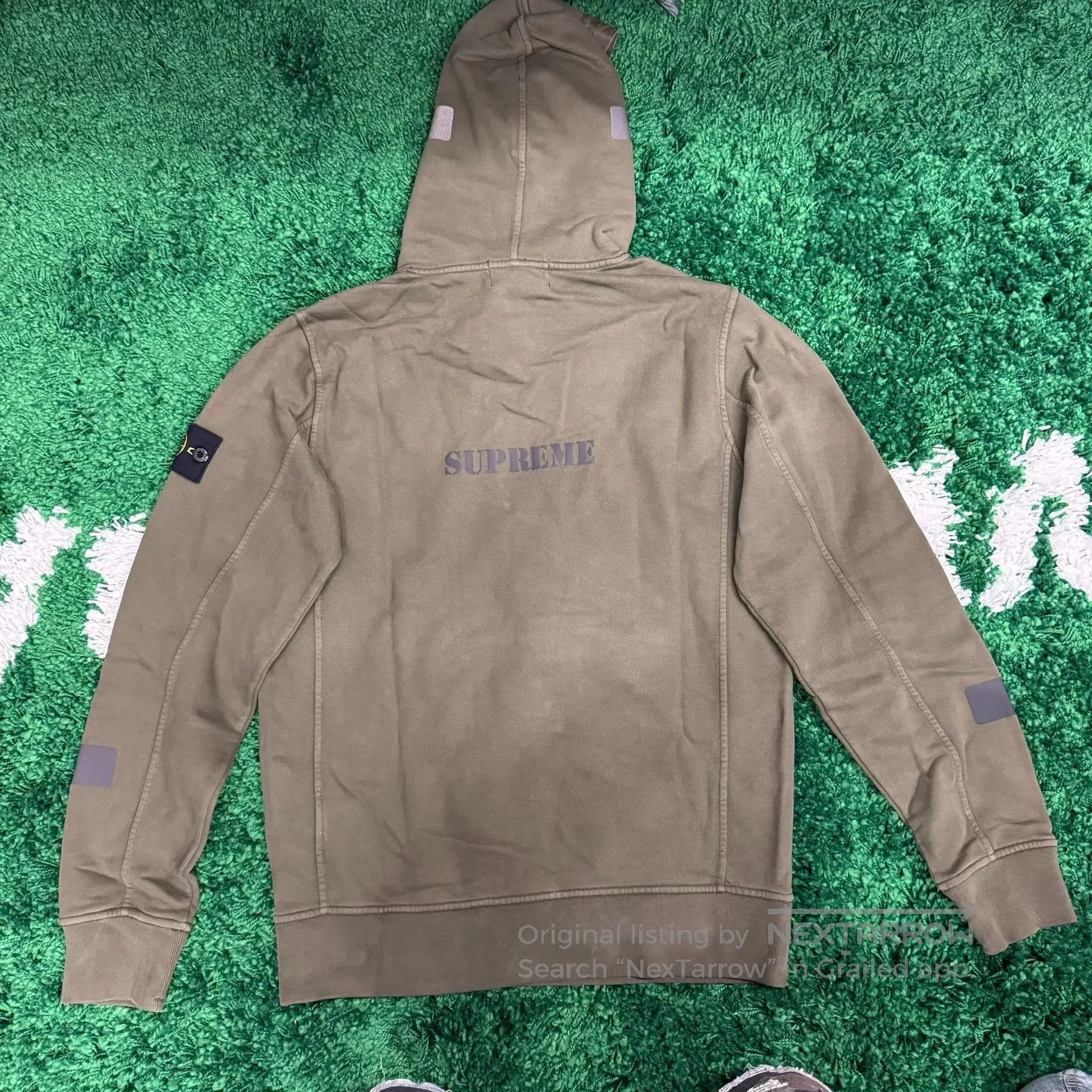 Stone Island Supreme x Stone Island Green Hoodie. Size US S / EU 44-46 / 1 - 2 Thumbnail
