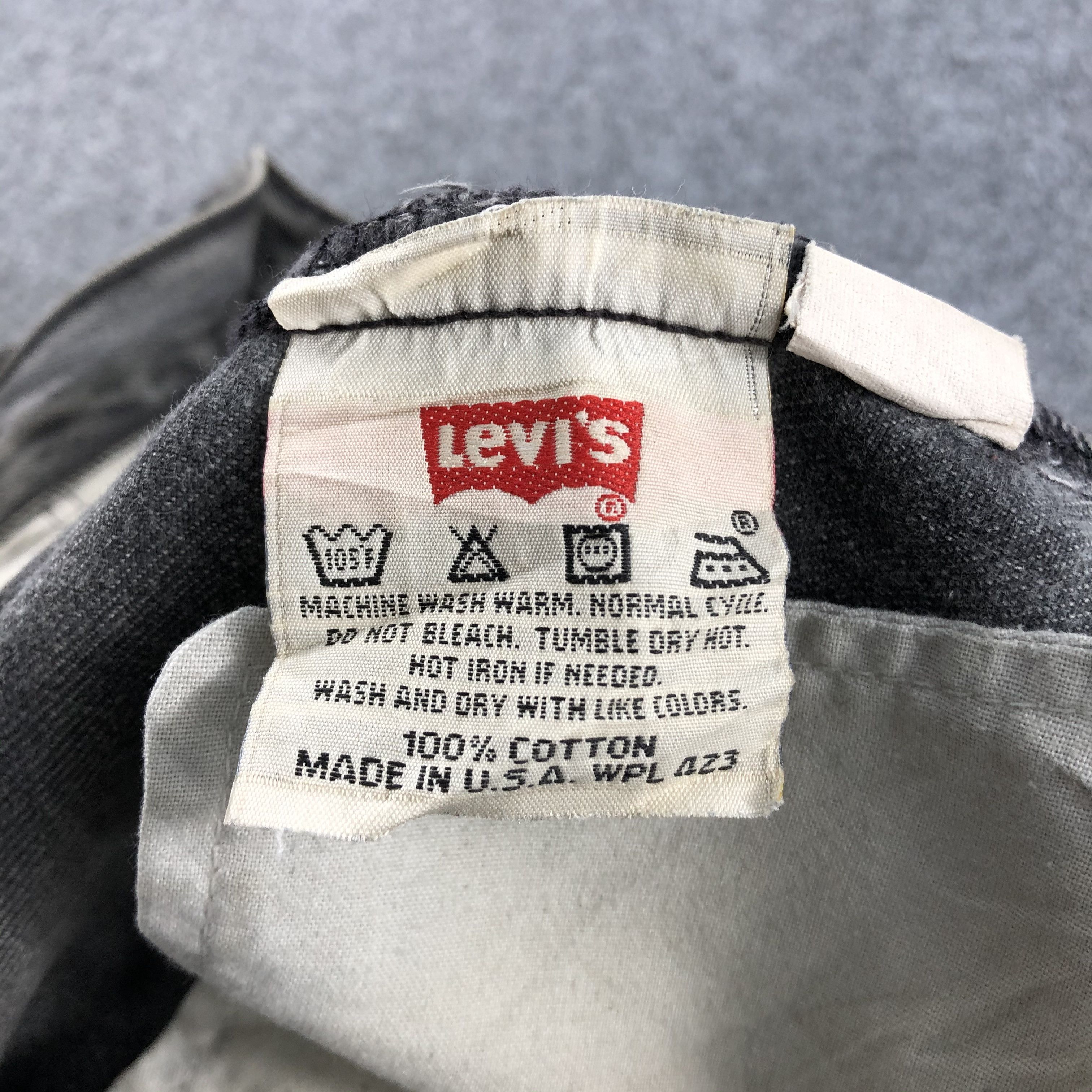 Levi's Vintage 90s Levis 501 Faded Black Jeans-JM1664 Size US 36 / EU 52 - 10 Thumbnail