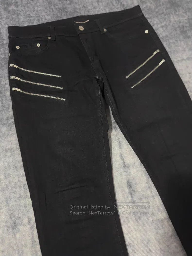 Saint Laurent Paris Saint Laurent Paris Black Basic Denim Jeans with Five Zipp Size US 33 - 3 Thumbnail