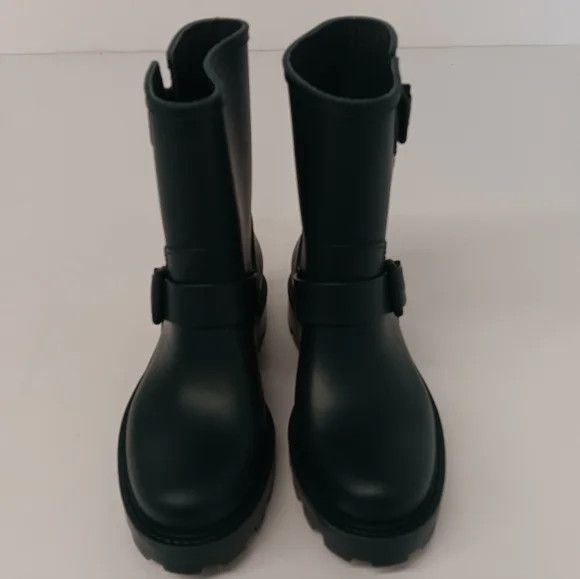 Jimmy Choo Jimmy Choo Yael Dk Green Biodegradable Rubber Rain Boots- 36 Size US 6 / IT 36 - 4 Thumbnail