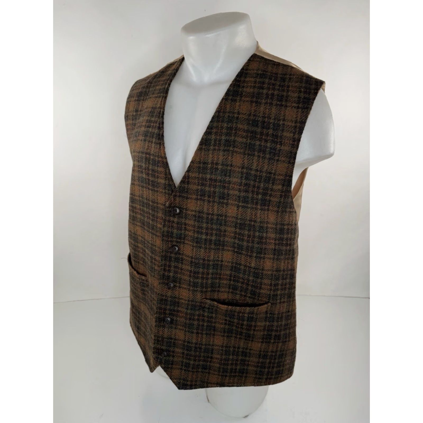 Orvis ORVIS Wool Plaid Mens XL Waistcoat Tweed Vest - EXCELLENT Belt? No, not included/unknown Size US XL / EU 56 / 4 - 2 Thumbnail