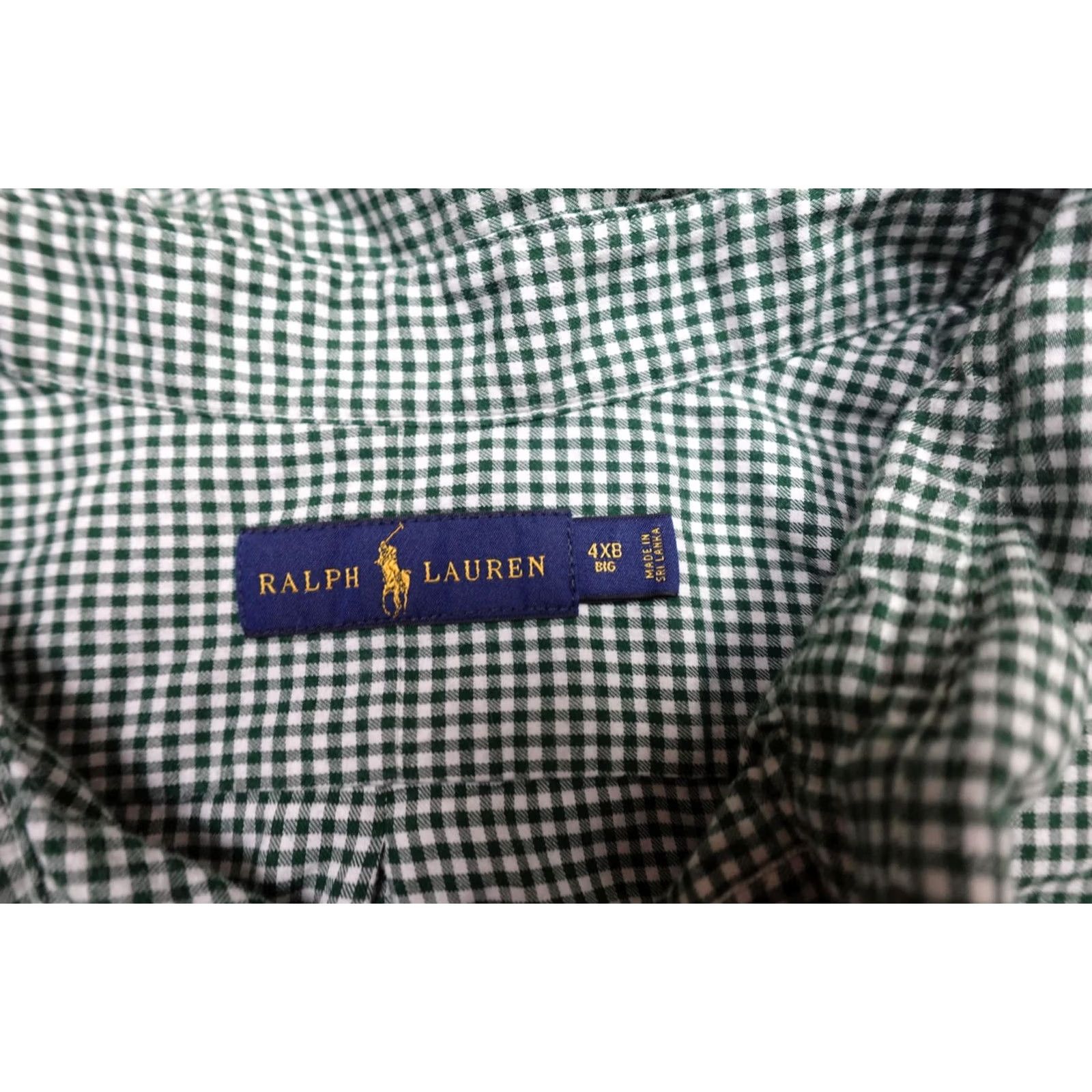 Ralph Lauren Ralph Lauren Dress Shirt Mens Big 4X Green Check Long Sleeve Button-Down Collared Shirt Size 48R - 2 Thumbnail