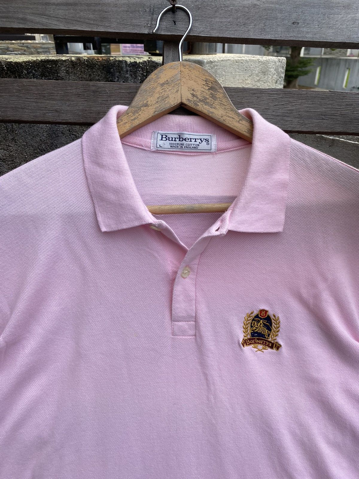 Burberry Vintage England Burberry Polo Shirt Size US L / EU 52-54 / 3 - 4 Thumbnail