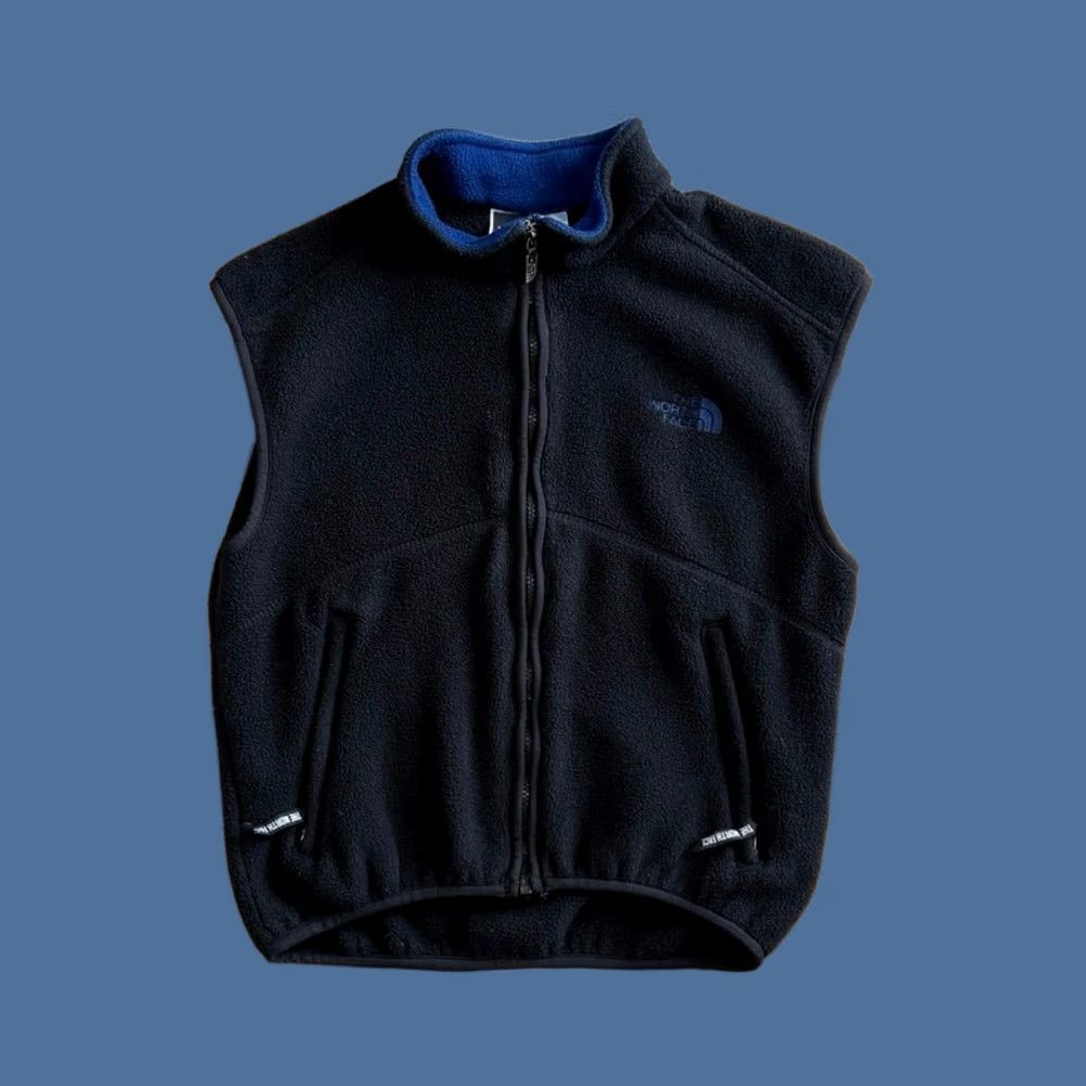 The North Face VINTAGE The North Face Fleece Vest Men’s Small Black Blue USA Made 90s Outdoor Size US S / EU 44-46 / 1 - 1 Thumbnail