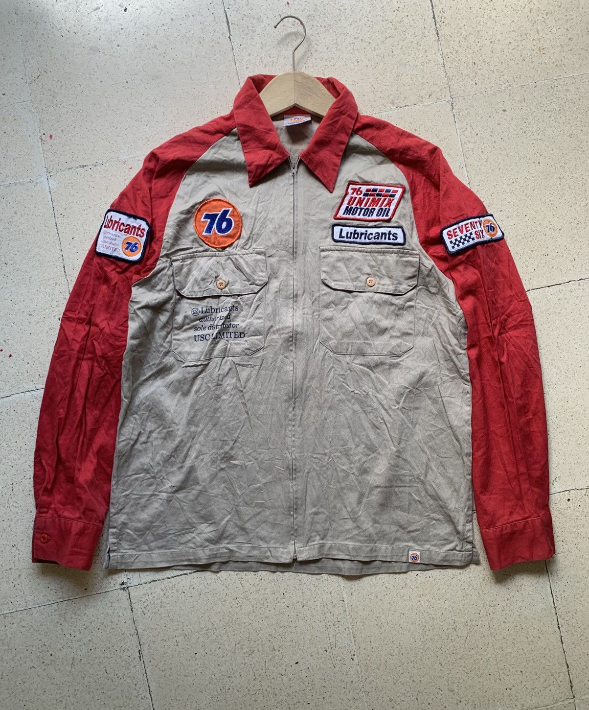 Indian Motorcycle Vintage 76 lubricants motor oil zipper work shirt Size US M / EU 48-50 / 2 - 2 Thumbnail