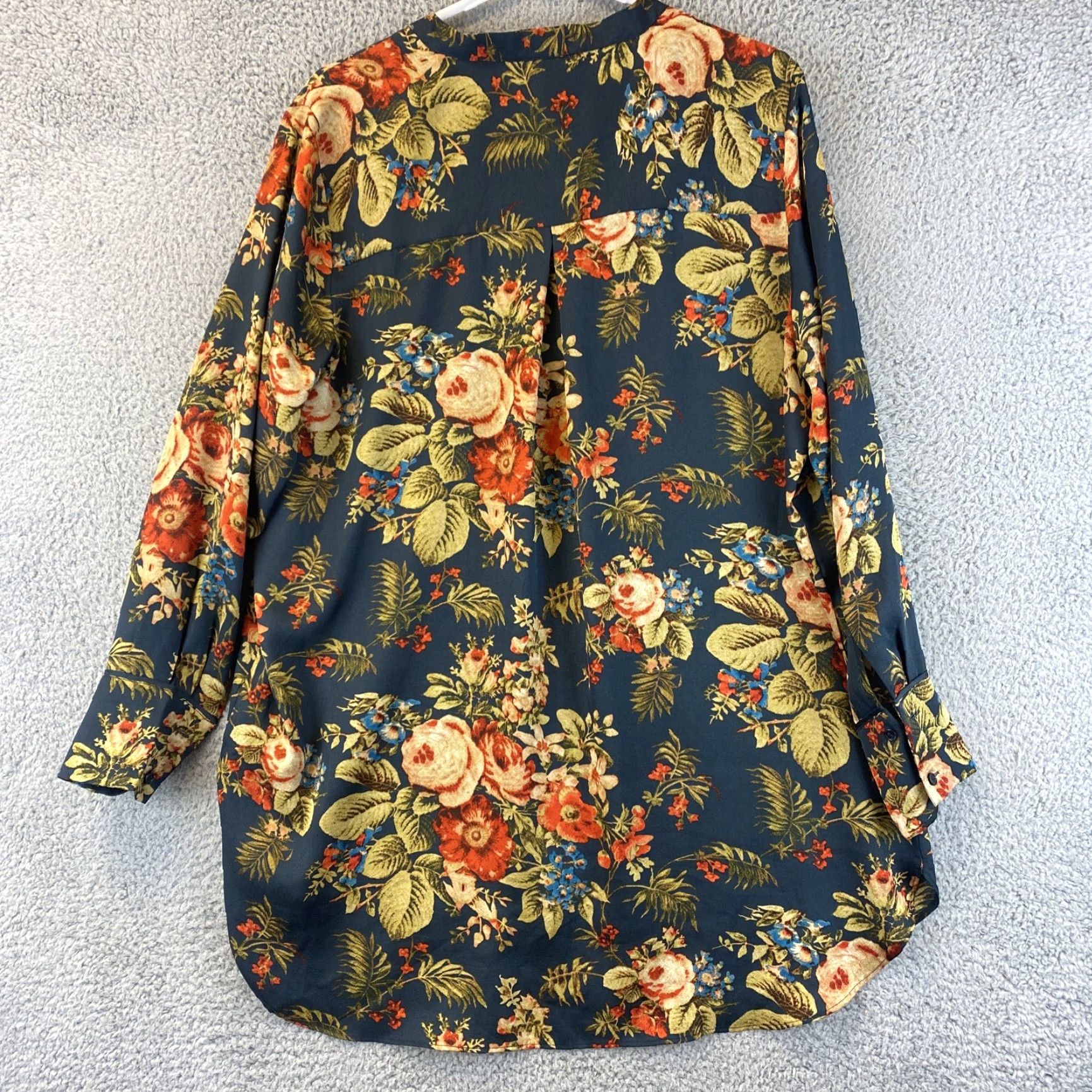 H&M H&M Black Floral Long Sleeve Polyester Relaxed Blouse Shirt Sz 14 / 66-7 Size XL / US 12-14 / IT 48-50 - 7 Thumbnail