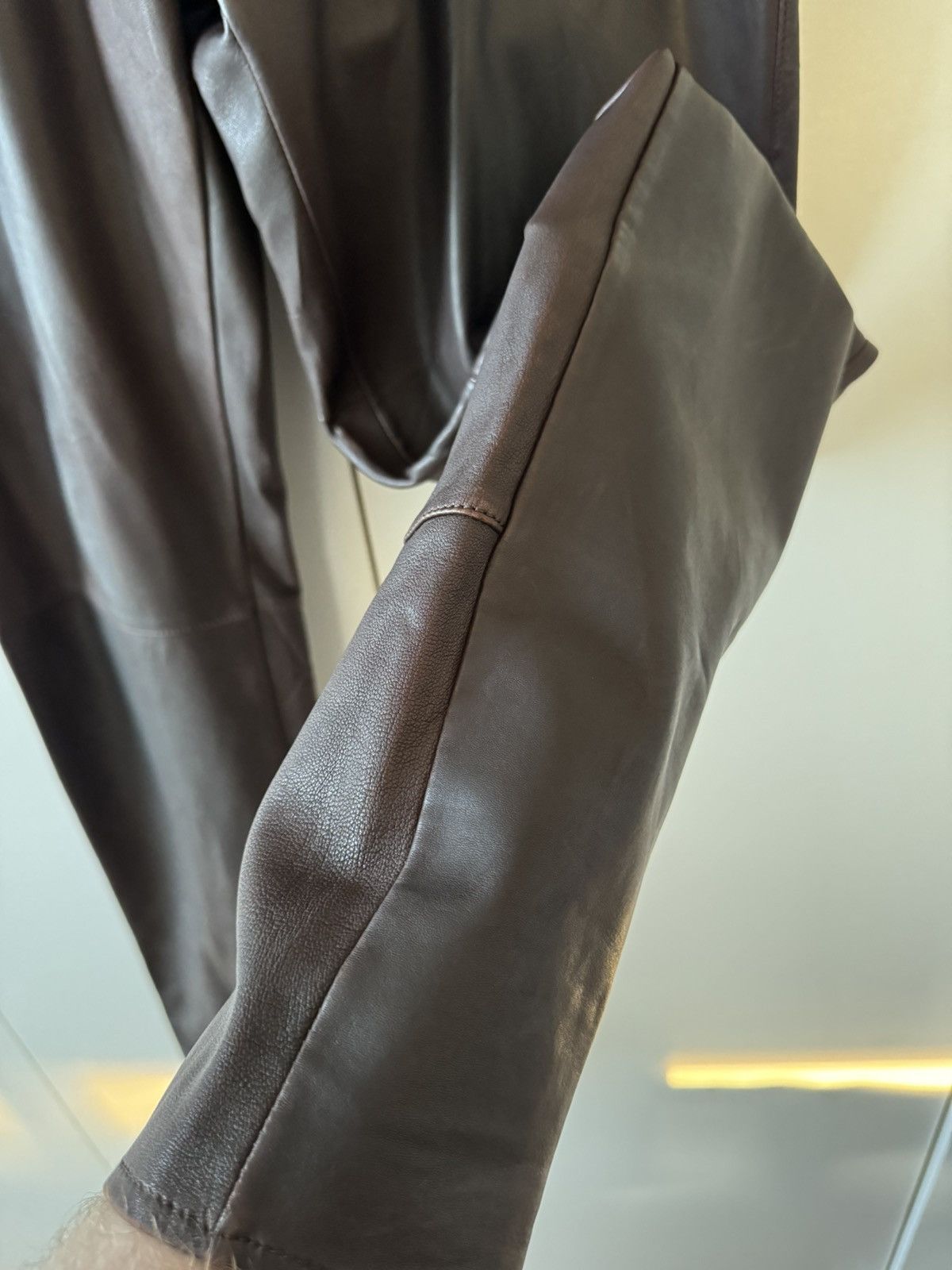 Bottega Veneta FW12 Brown Leather Pants 52 Size US 36 / EU 52 - 6 Thumbnail