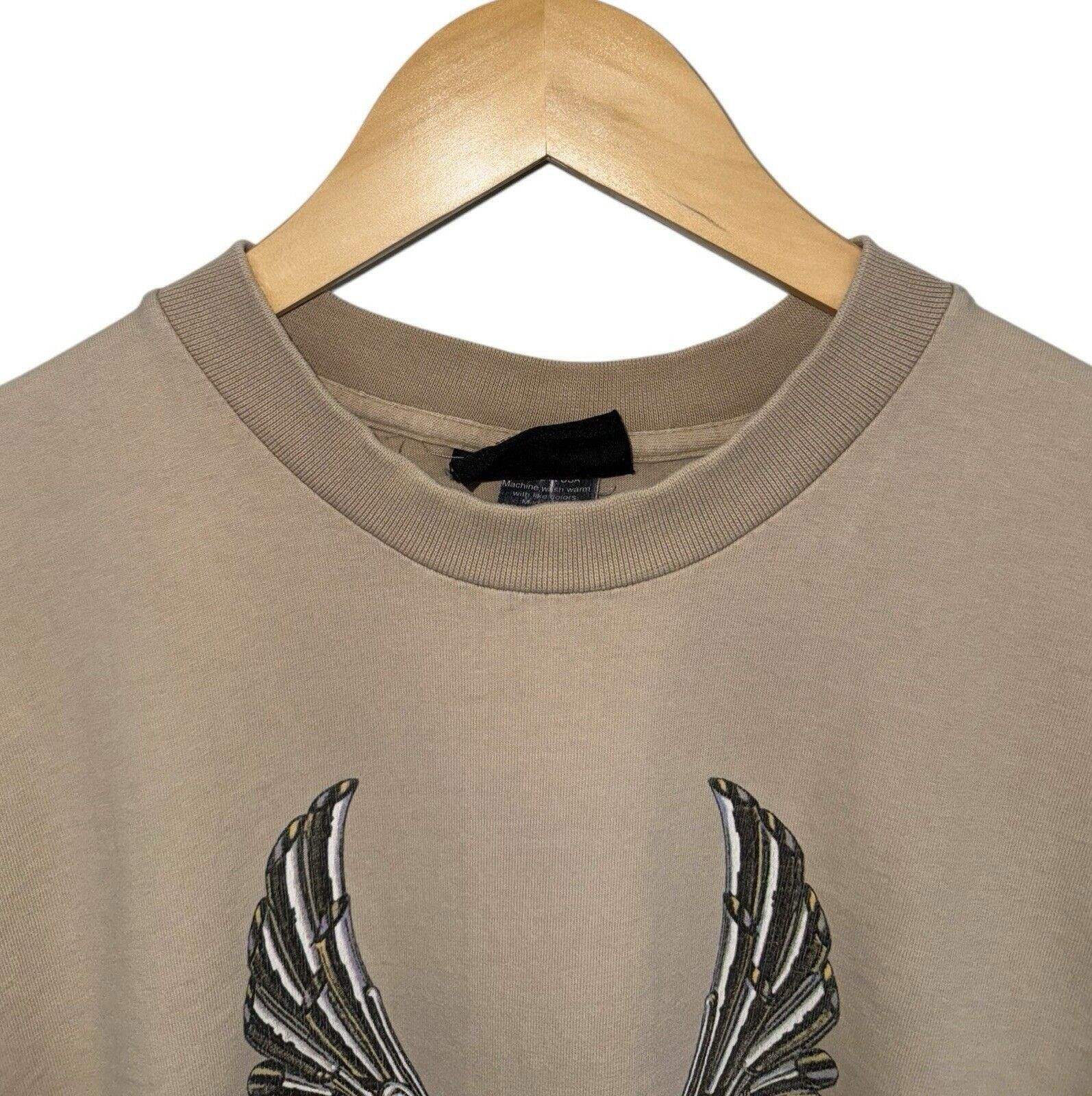 Harley Davidson Vintage Harley Davidson Tan Chrome Eagle Shirt Sz L RARE Size US L / EU 52-54 / 3 - 5 Thumbnail