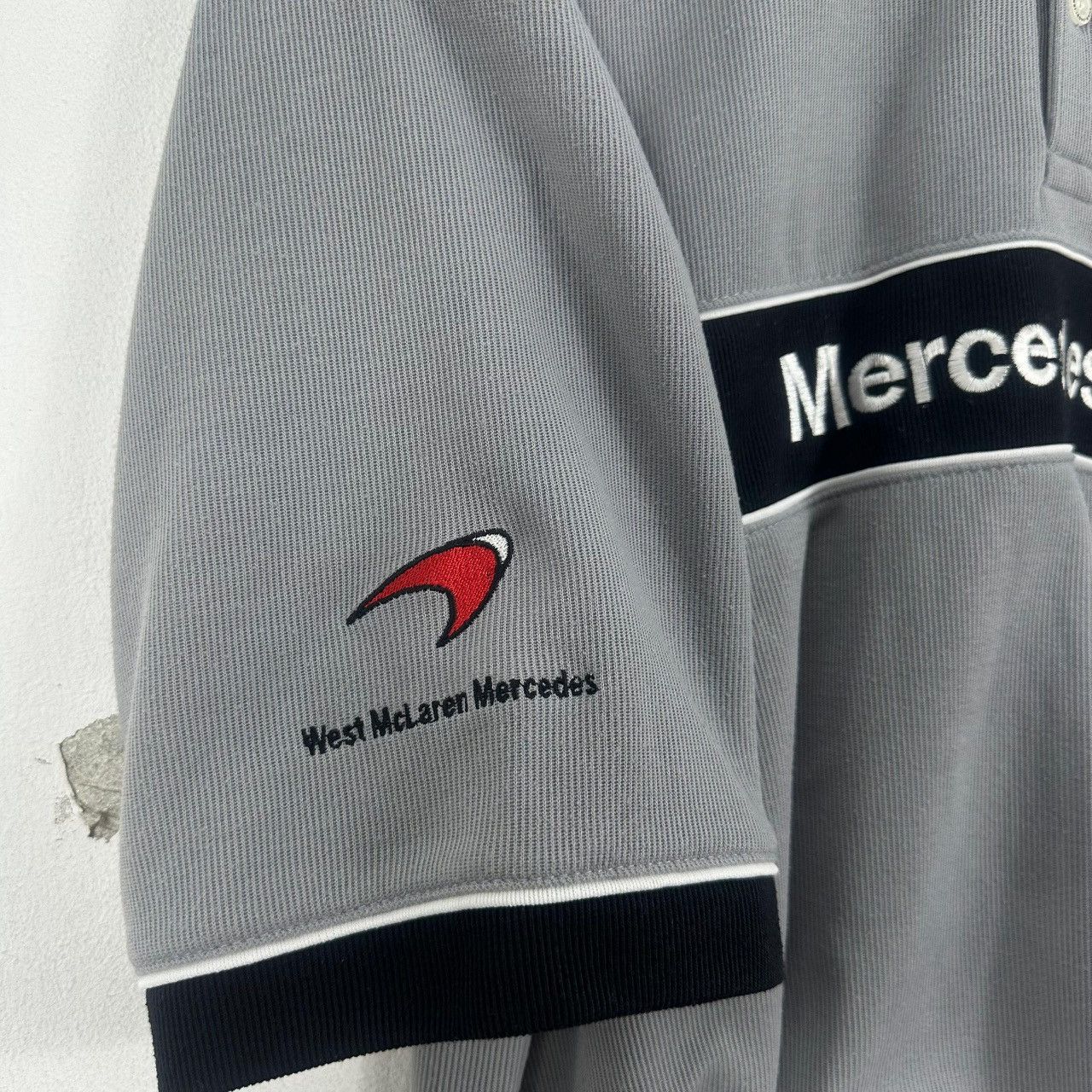 Mercedes-Benz Vintage West McLaren Mercedes F1 Racing Polo Shirt Grey L Size US L / EU 52-54 / 3 - 5 Thumbnail