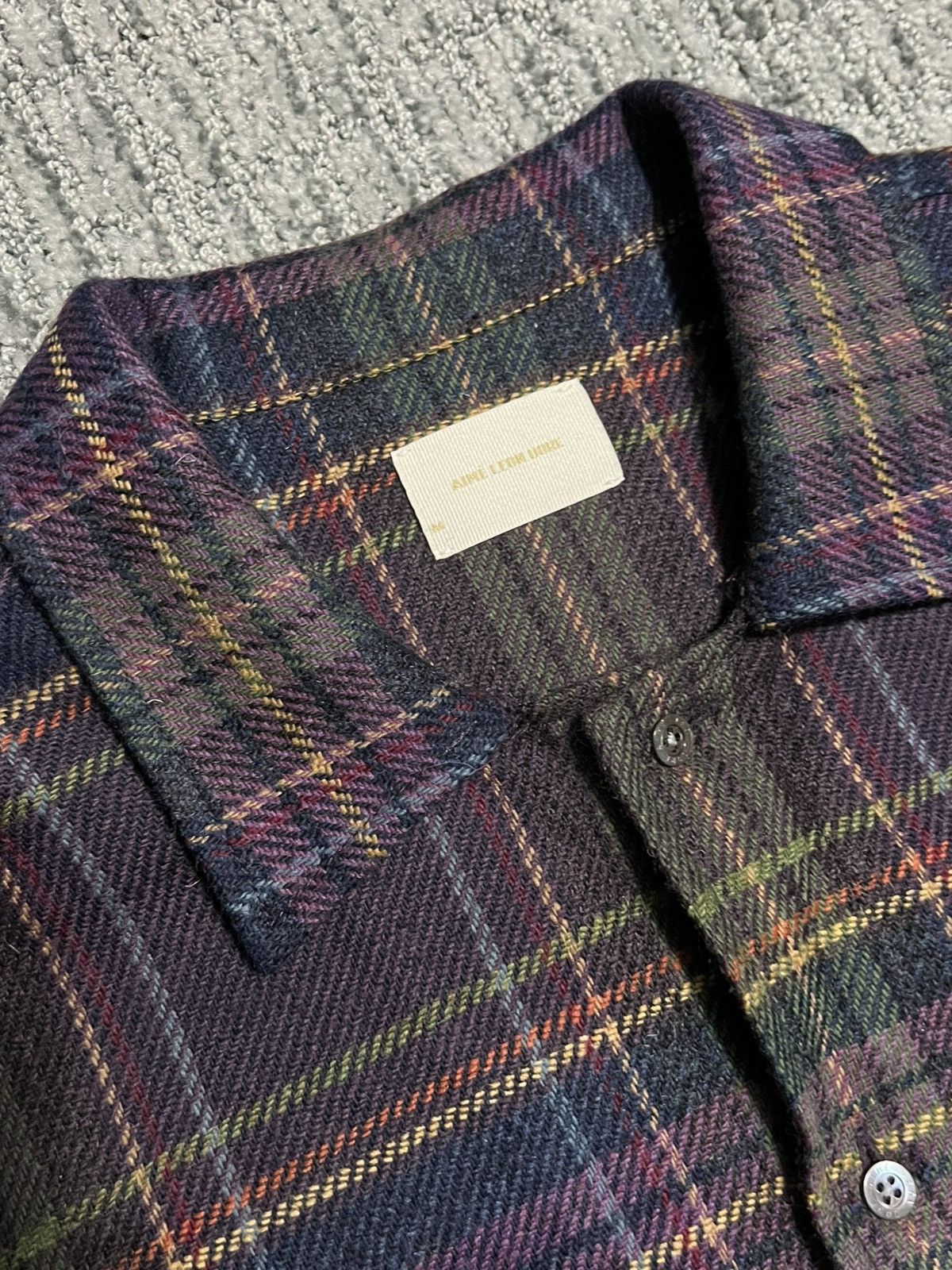 Aime Leon Dore Aime Leon Dore Wool Flannel Camp Collar Plaid Purple Sz Med Size US M / EU 48-50 / 2 - 3 Thumbnail