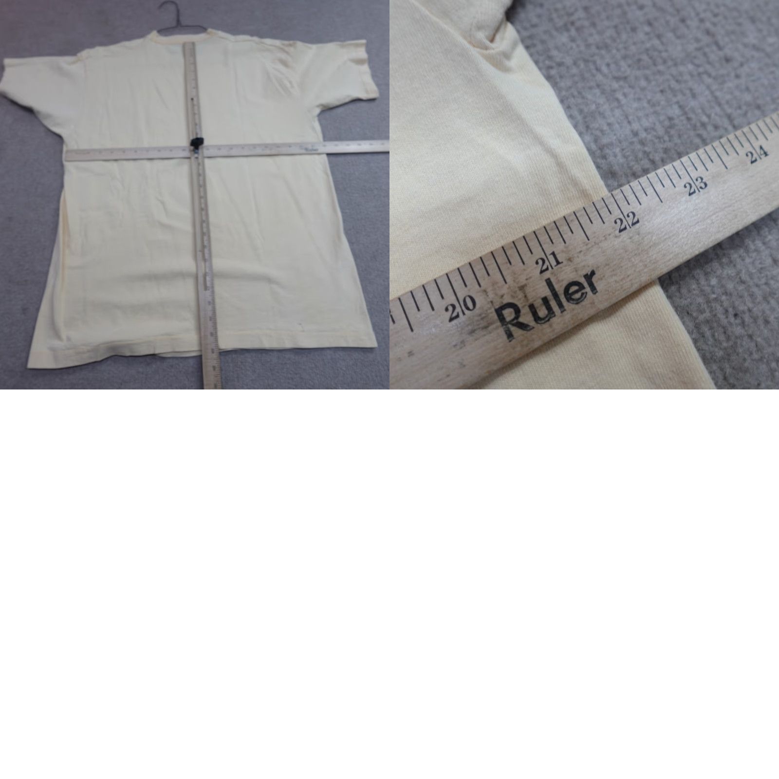Vintage VINTAGE Elvis Guitars Mens T-shirt XL Beige USA Graphic Print Crew Neck Short Sleeve American Vintage 1995 Size US XL / EU 56 / 4 - 9 Thumbnail