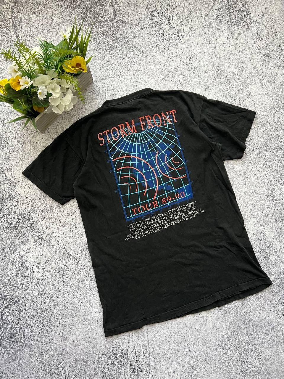 Band Tees × Vintage Vintage 1989/1990 Billy Joel Storm Front Album Cover Tshirt Size US L / EU 52-54 / 3 - 10 Thumbnail