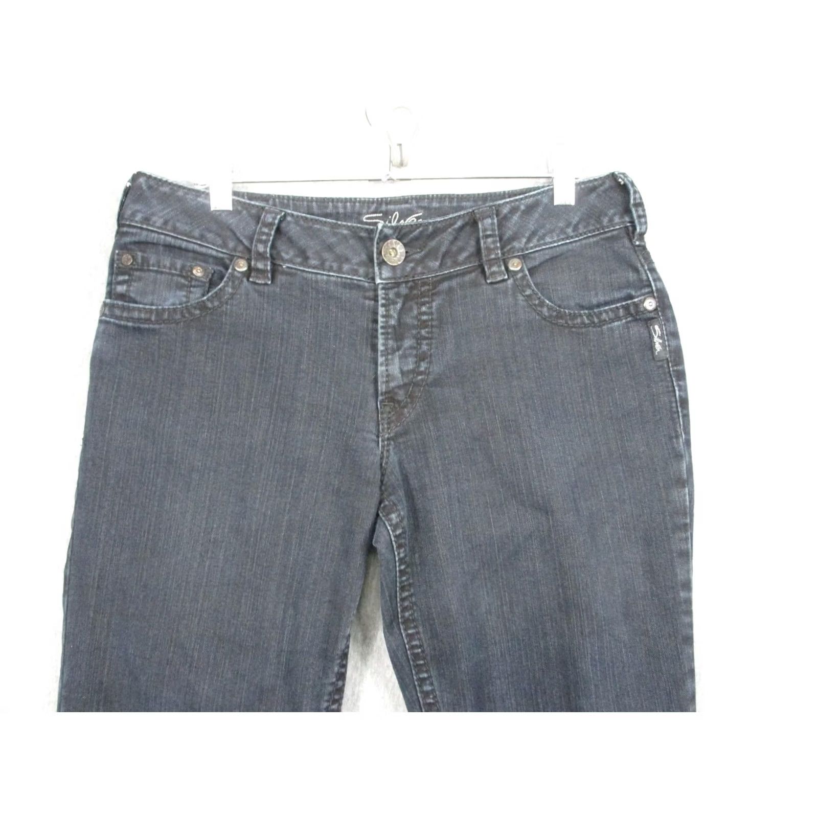 Silver Jeans Co. Silver Jeans Suki Bootcut Jeans Womens 31x32 Gray Charcoal Wash Mid Rise Denim Size 24" / US 00 / IT 34 - 2 Thumbnail