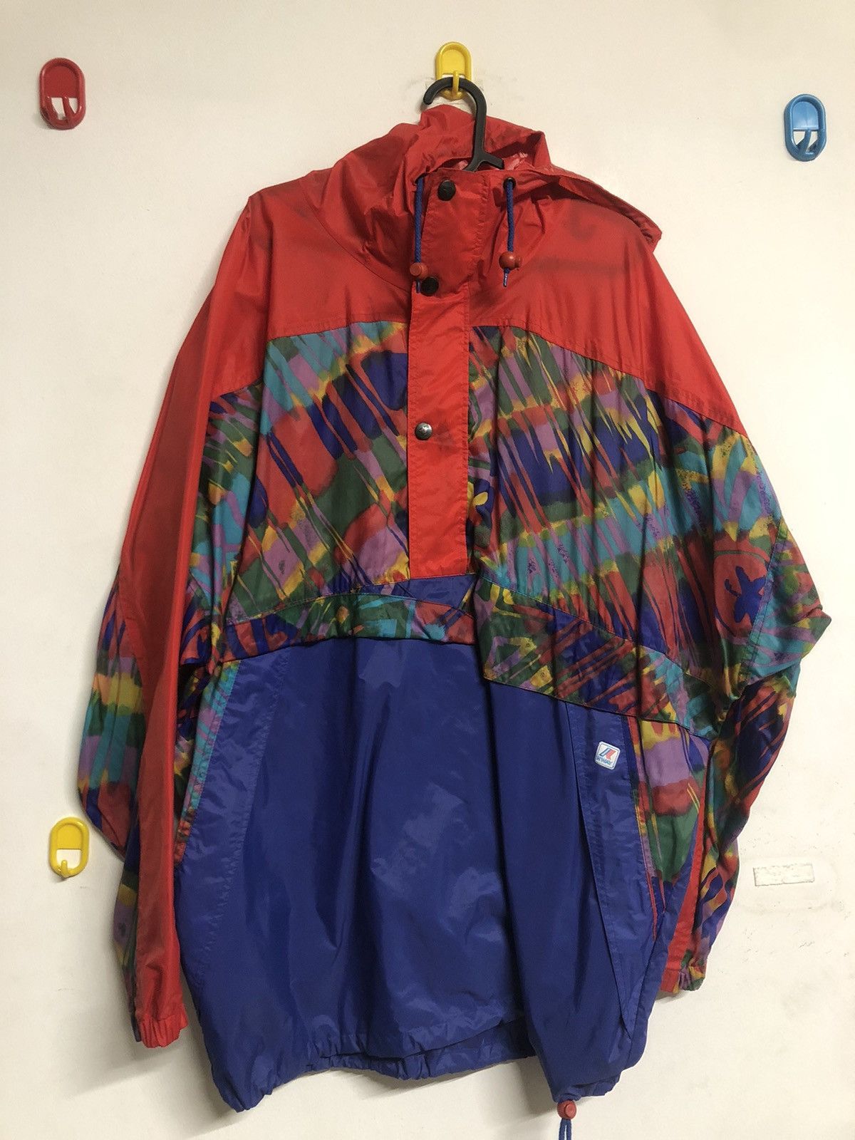 K-Way × Vintage Kway vintage membrane jacket Y2K Size US L / EU 52-54 / 3 - 1 Thumbnail
