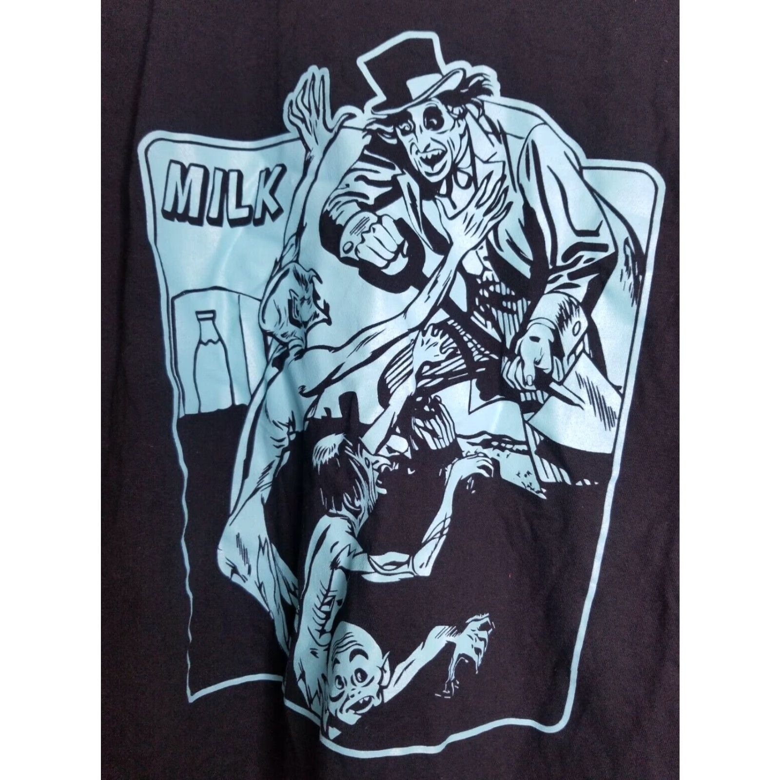 Vintage VINTAGE Milk Toronto Grave Digger Horror Movie T-Shirt Mens XL Black Graphic Tee Size US XL / EU 56 / 4 - 2 Thumbnail