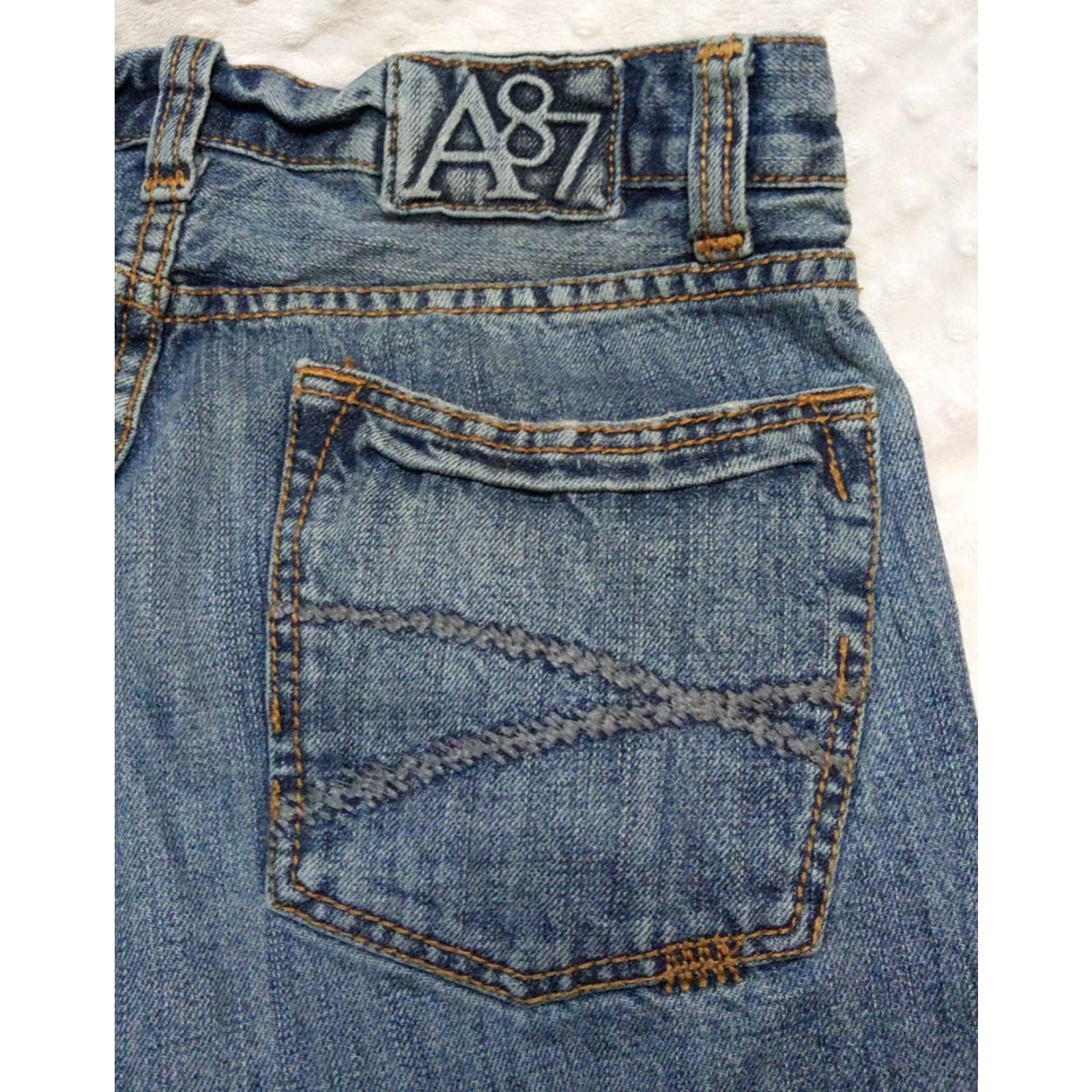 Aeropostale VINTAGE Aeropostale Essex Straight Leg Button Fly Distressed Jeans 29 x 30 Denim Blue 90s Mens Jeans Size US 29 - 7 Thumbnail