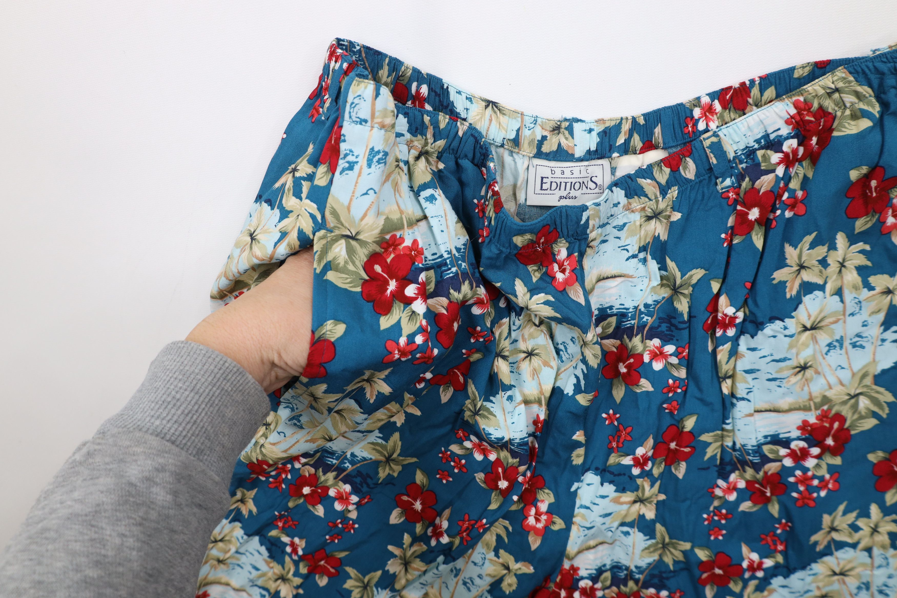 Vintage Vintage 90s Streetwear Beach Wide Leg Harem Pants Rayon Size 32" / US 10 / IT 46 - 7 Thumbnail