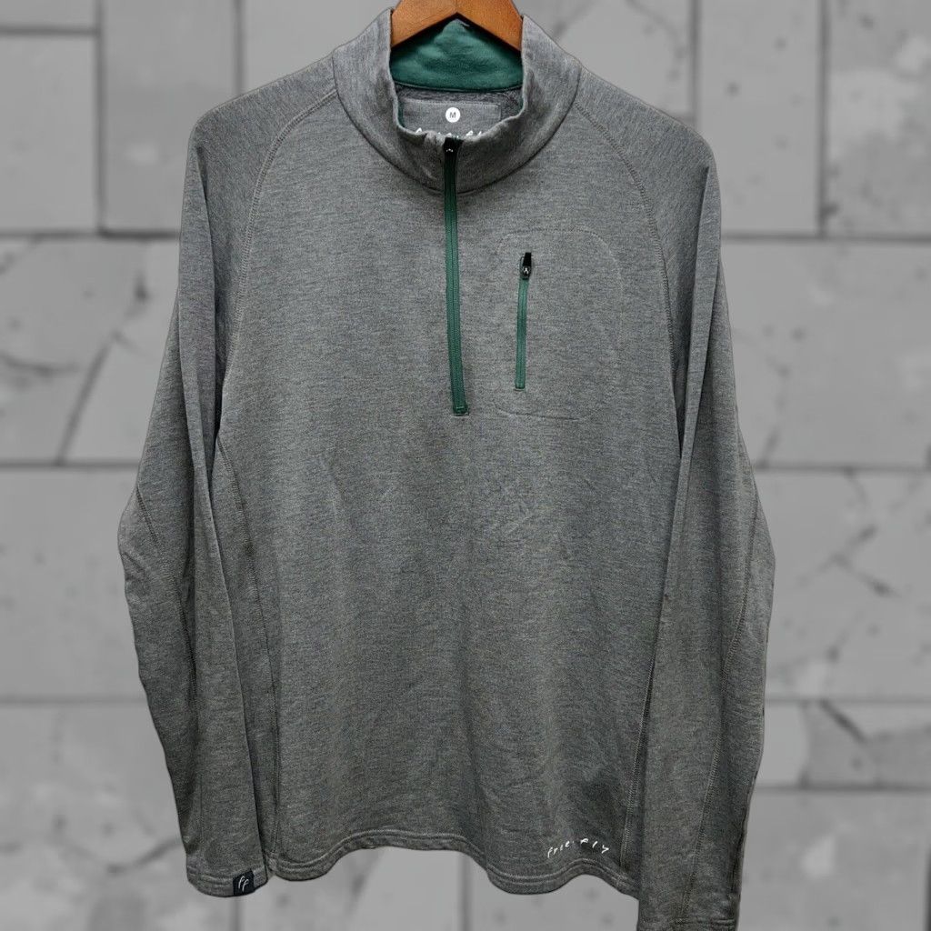 Vintage Free Fly Gray Half Zip Pullover Mens Size M Size US M / EU 48-50 / 2 - 1 Thumbnail