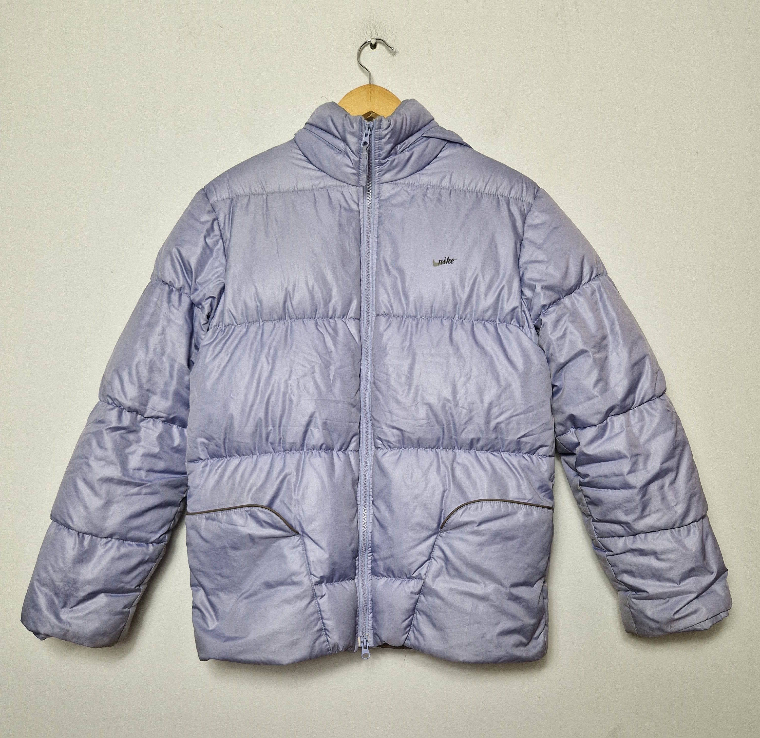 Image of Nike Baby Blue Vintage Puffer Jacket, Women's (Size Small)