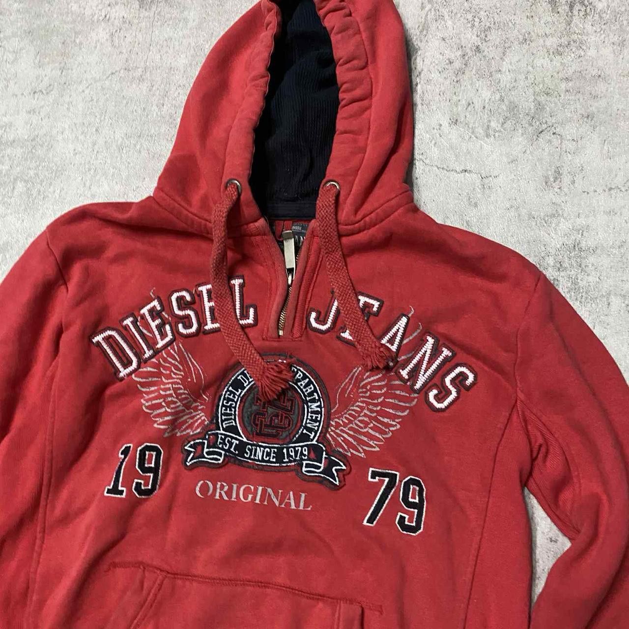 Diesel Diesel red Hoodie vintage sport Size US L / EU 52-54 / 3 - 3 Thumbnail