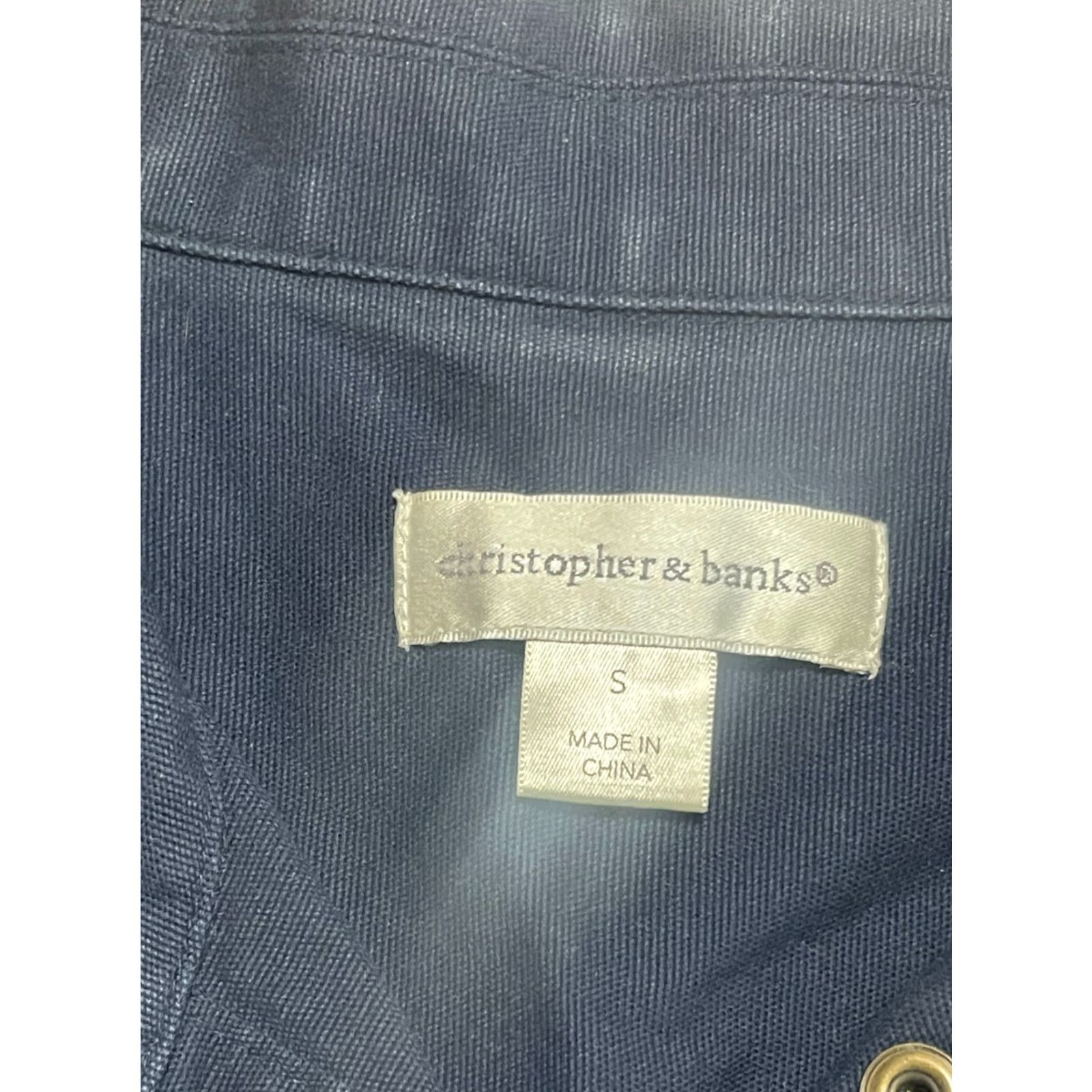 Vintage Christopher & Banks Jacket Women’s Size Small Blue Button Up Denim Jacket Size 28" / US 6 / IT 42 - 6 Thumbnail