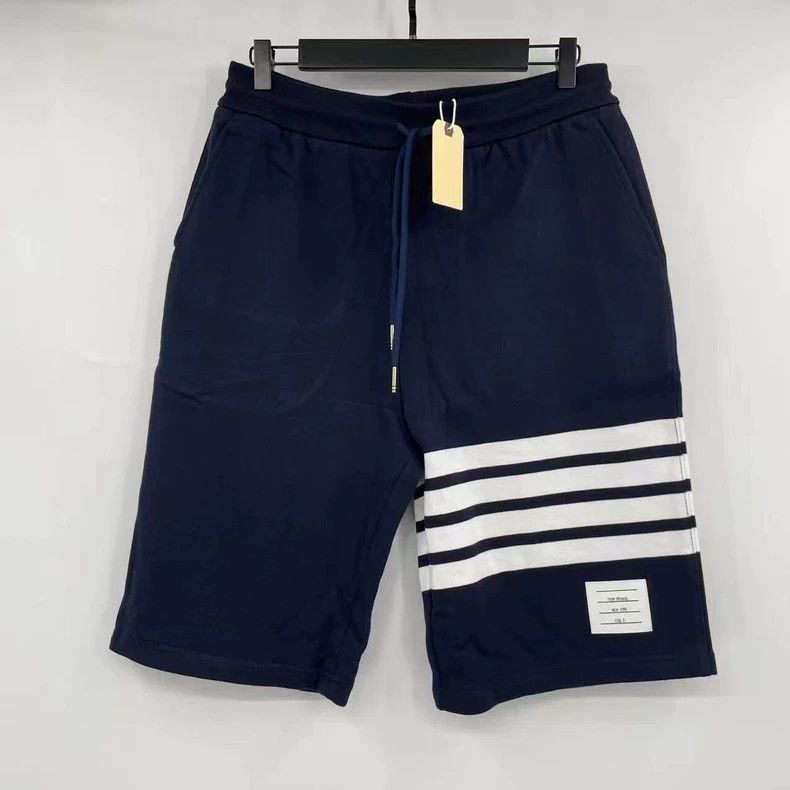 Thom Browne Thom browne Size 3 Dark blue striped drawstring shorts 250 Size US 32 / EU 48 - 1 Thumbnail