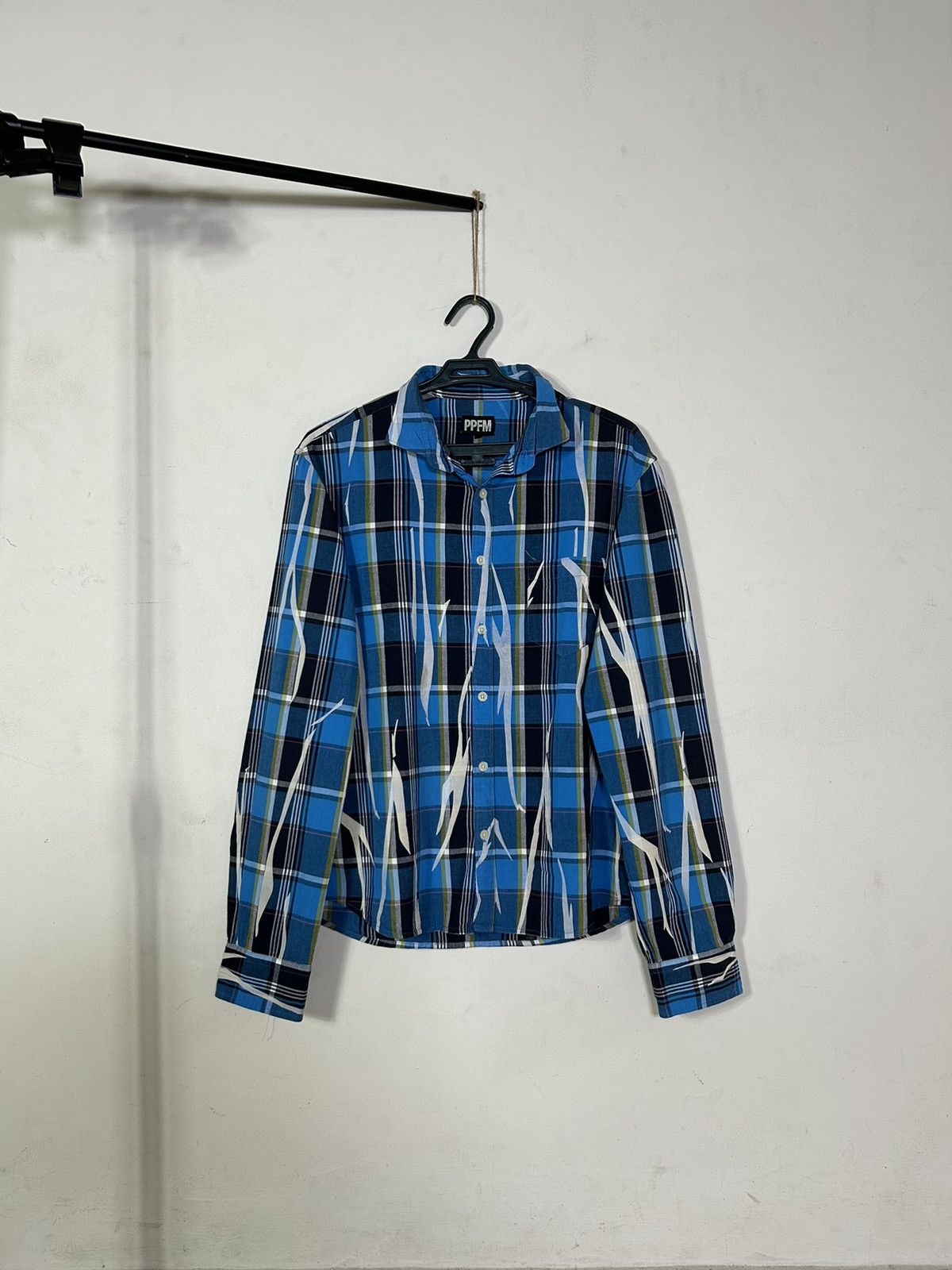 image of Le Grande Bleu L G B x Ppfm Vintage Ppfm Longsleeve Shirt in Blue, Men's (Size Large)