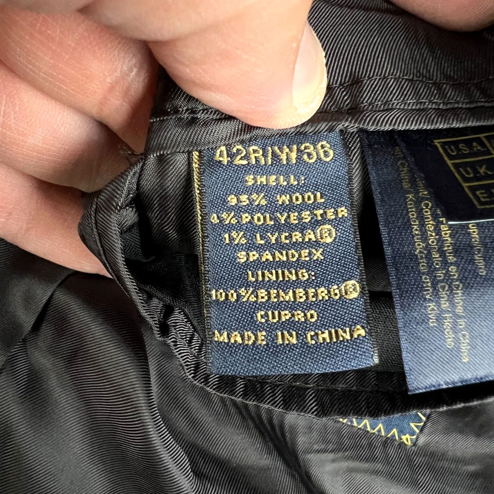 Brooks Brothers Brooks Brothers Regent Brookscool Pinstripe Suit Coat Pants Set 42R Black 2 Piece Men Regular Wool Pinstripe Suit Coat Pants Set 42R 36x29 Black Size 42R - 6 Thumbnail