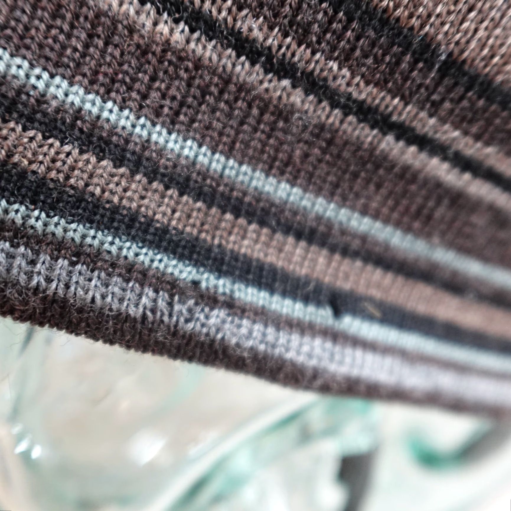 Smartwool SmartWool Womens Beanie OS Brown Striped 100% Merino Wool Made in Canada Womens Winter Knit Logo Glove? Size ONE SIZE - 6 Thumbnail