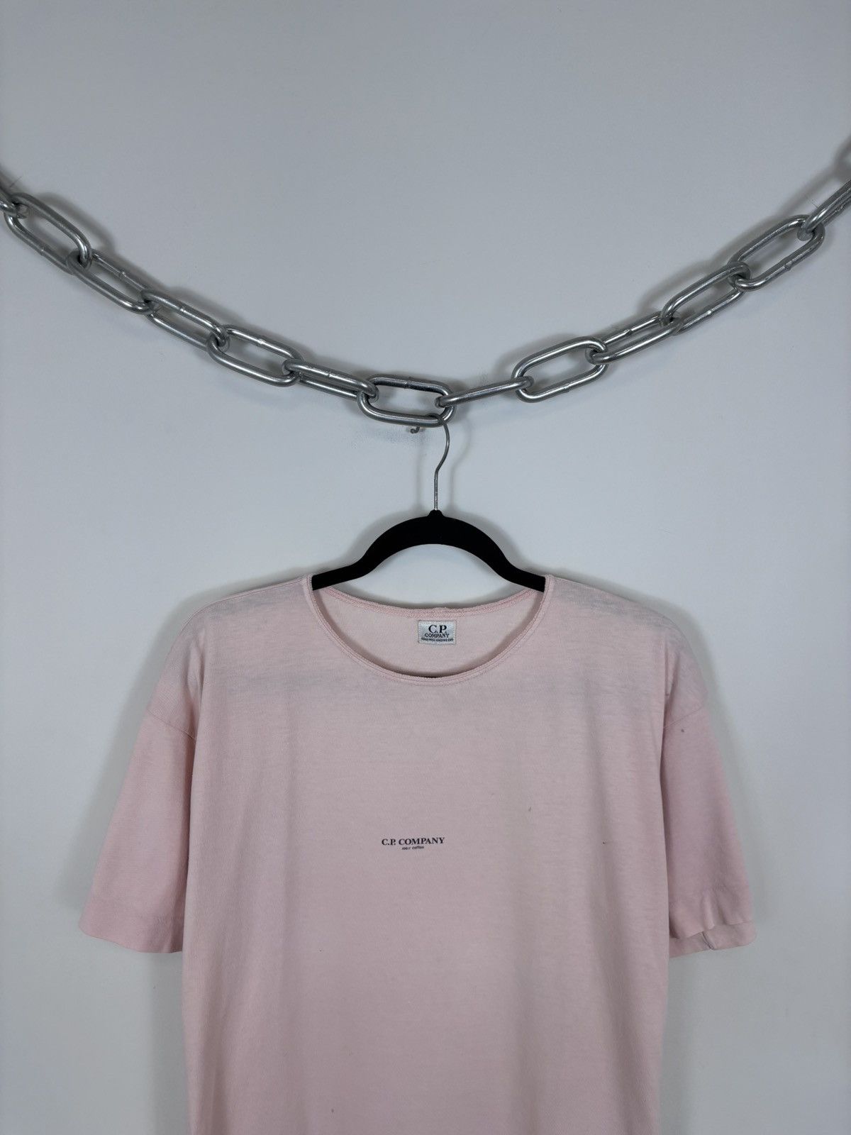 C.P. Company Vintage 1990s C.P. Company Center Logo Rose Pink T-Shirt Tee Size US M / EU 48-50 / 2 - 2 Thumbnail