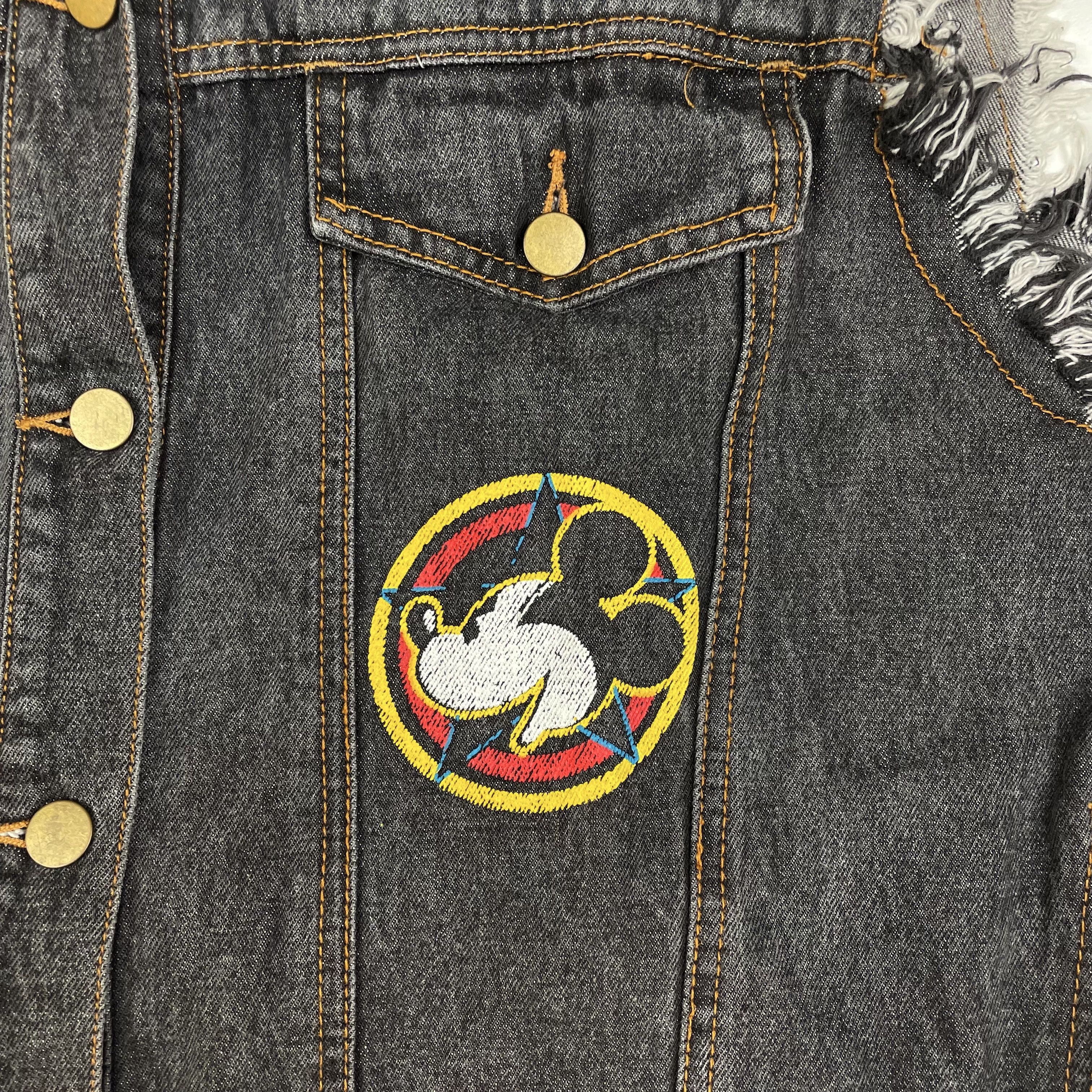 Disney VTG Disney Mickey Mouse Jean Jacket Denim Vest Punk Rock 90s Size US M / EU 48-50 / 2 - 4 Thumbnail