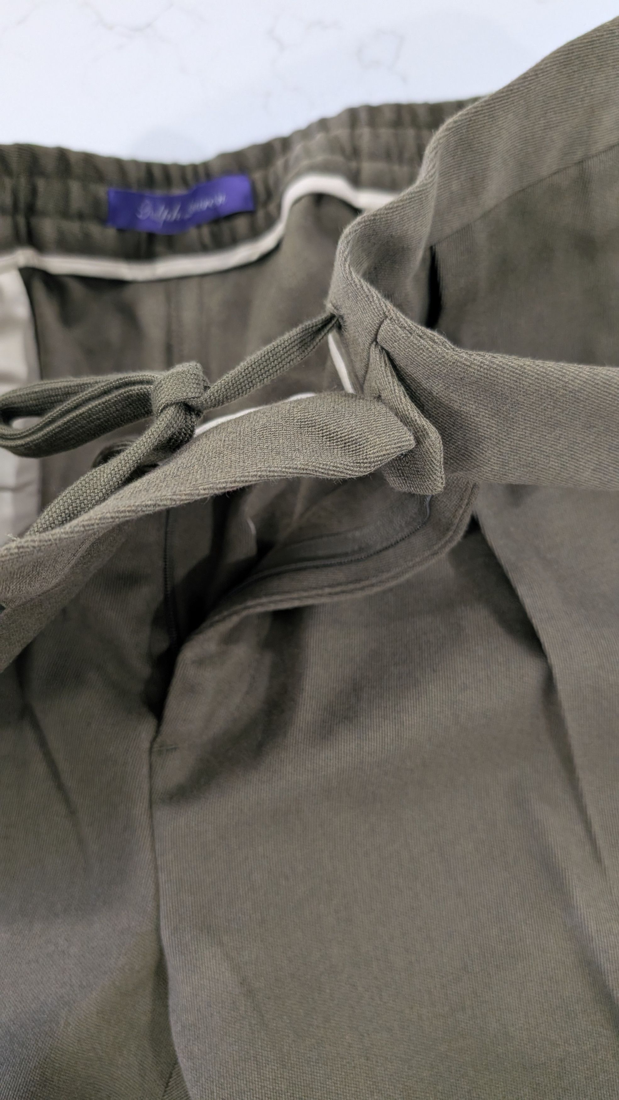 Ralph Lauren Purple Label Ralph Lauren Purple Label Davis Dress Trousers 38 Olive Size US 38 / EU 54 - 16 Thumbnail