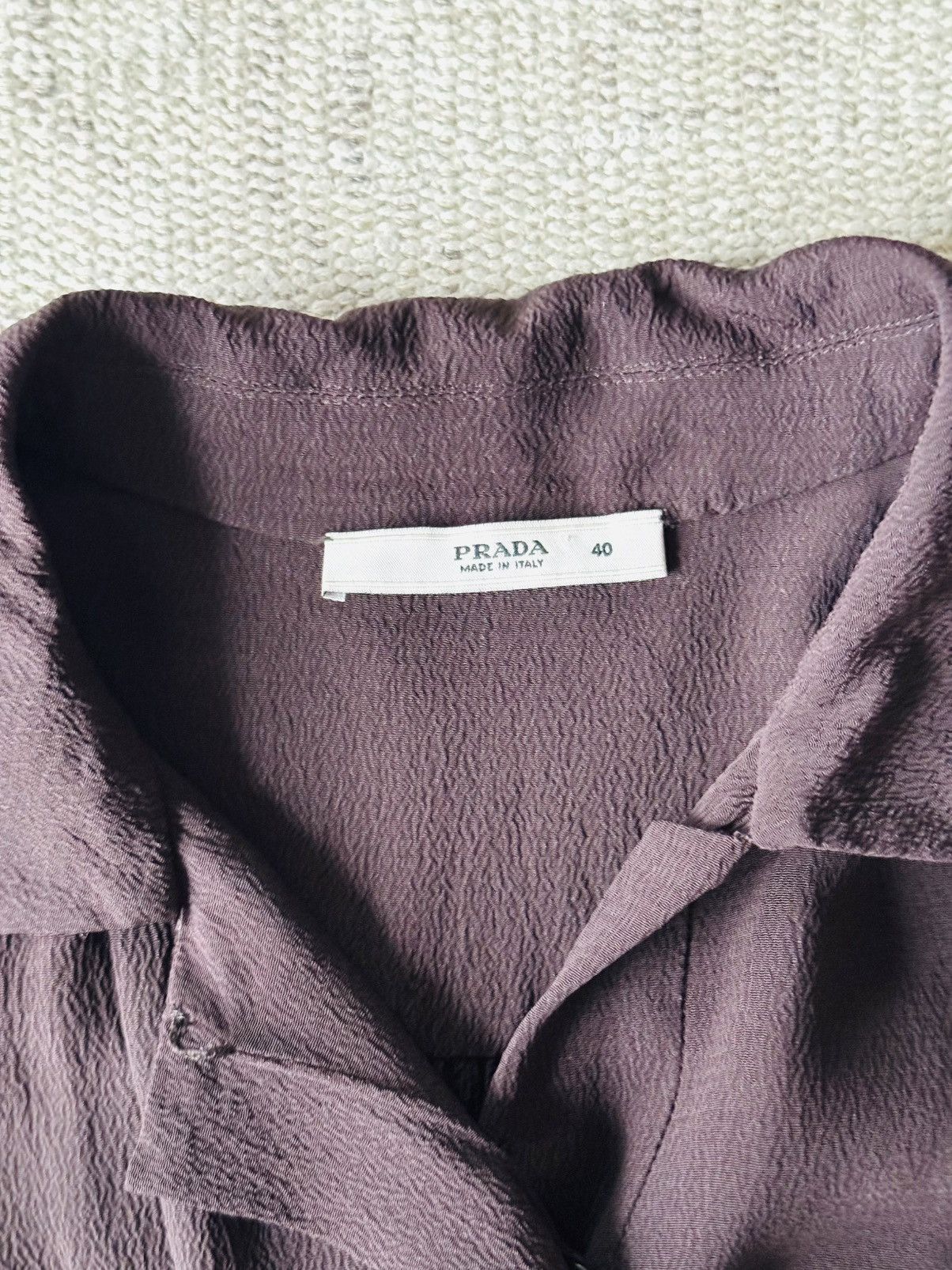 Prada Vintage Fall 2001 Chocolate brown Prada wrap blouse sz 40 Size S / US 4 / IT 40 - 4 Thumbnail
