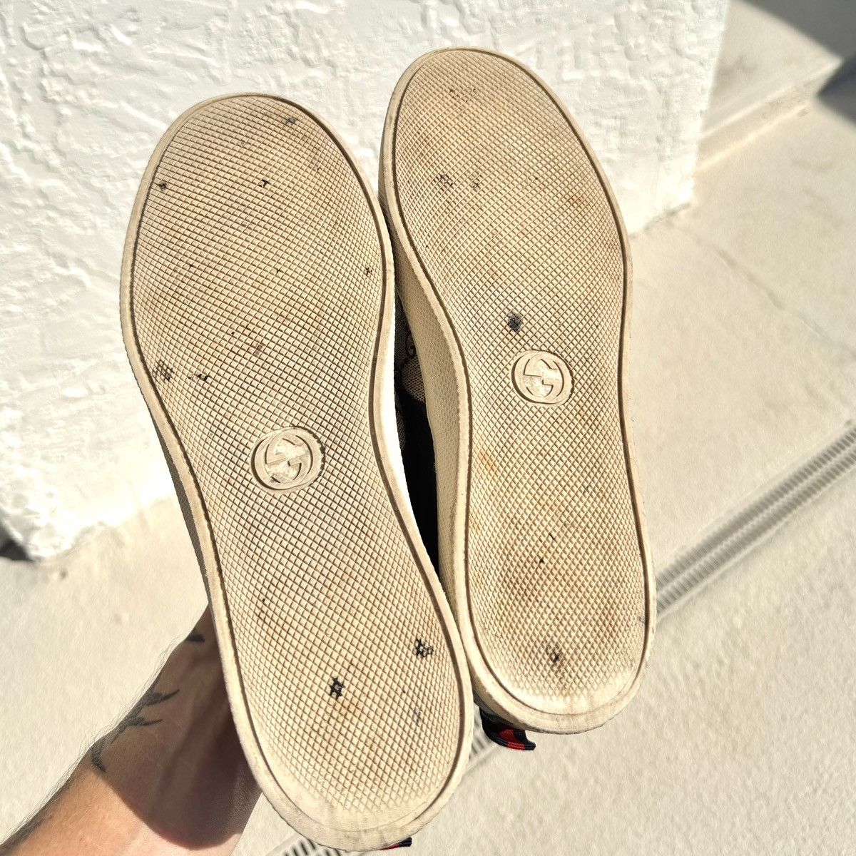 Gucci Men’s Gucci Monogram Wolf Emblem Slip On Sneakers Size US 8.5 / EU 41-42 - 6 Thumbnail