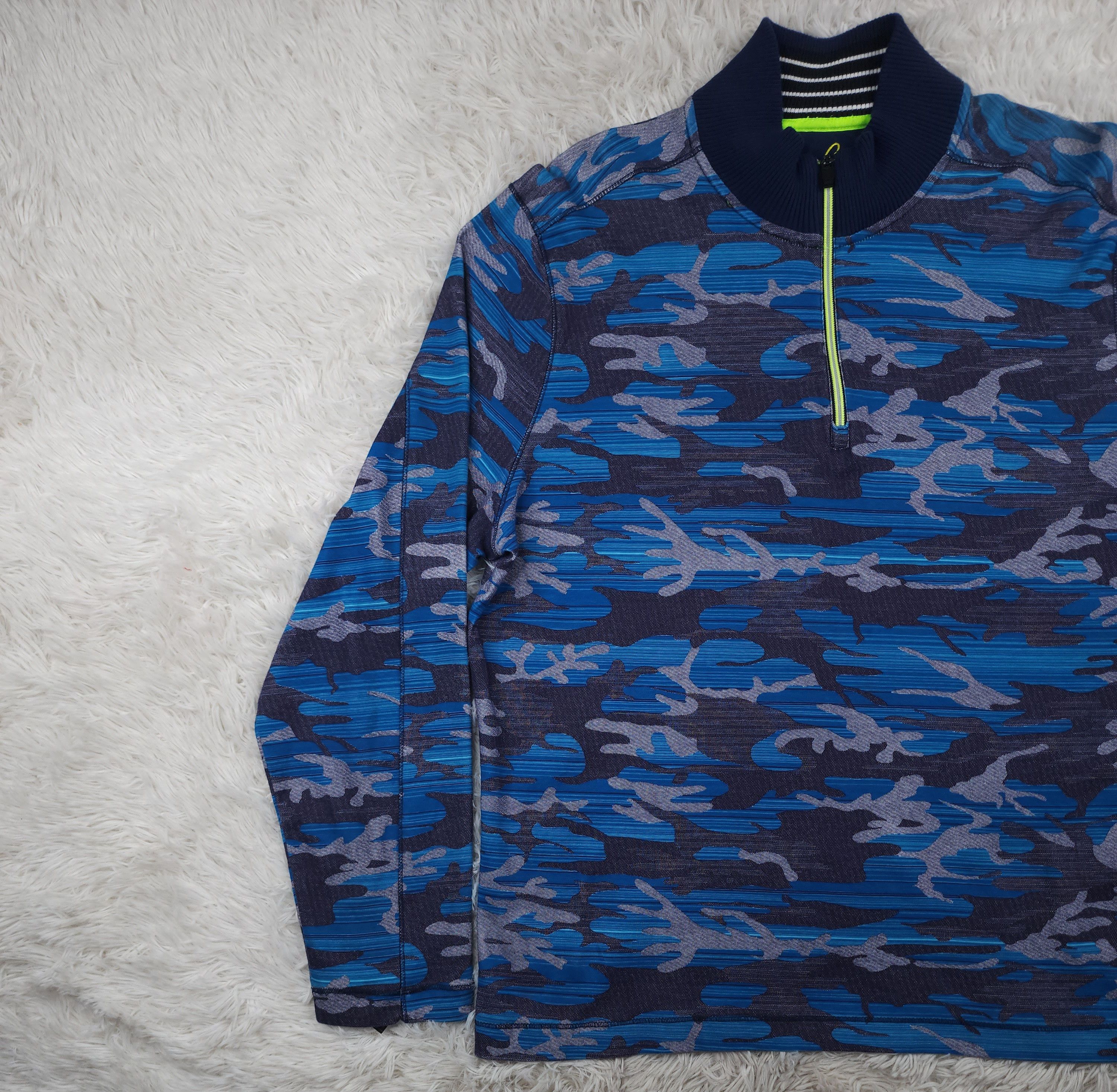 Robert Graham Robert Graham 1/4 zip blue cammo sport sweater Size US M / EU 48-50 / 2 - 3 Thumbnail