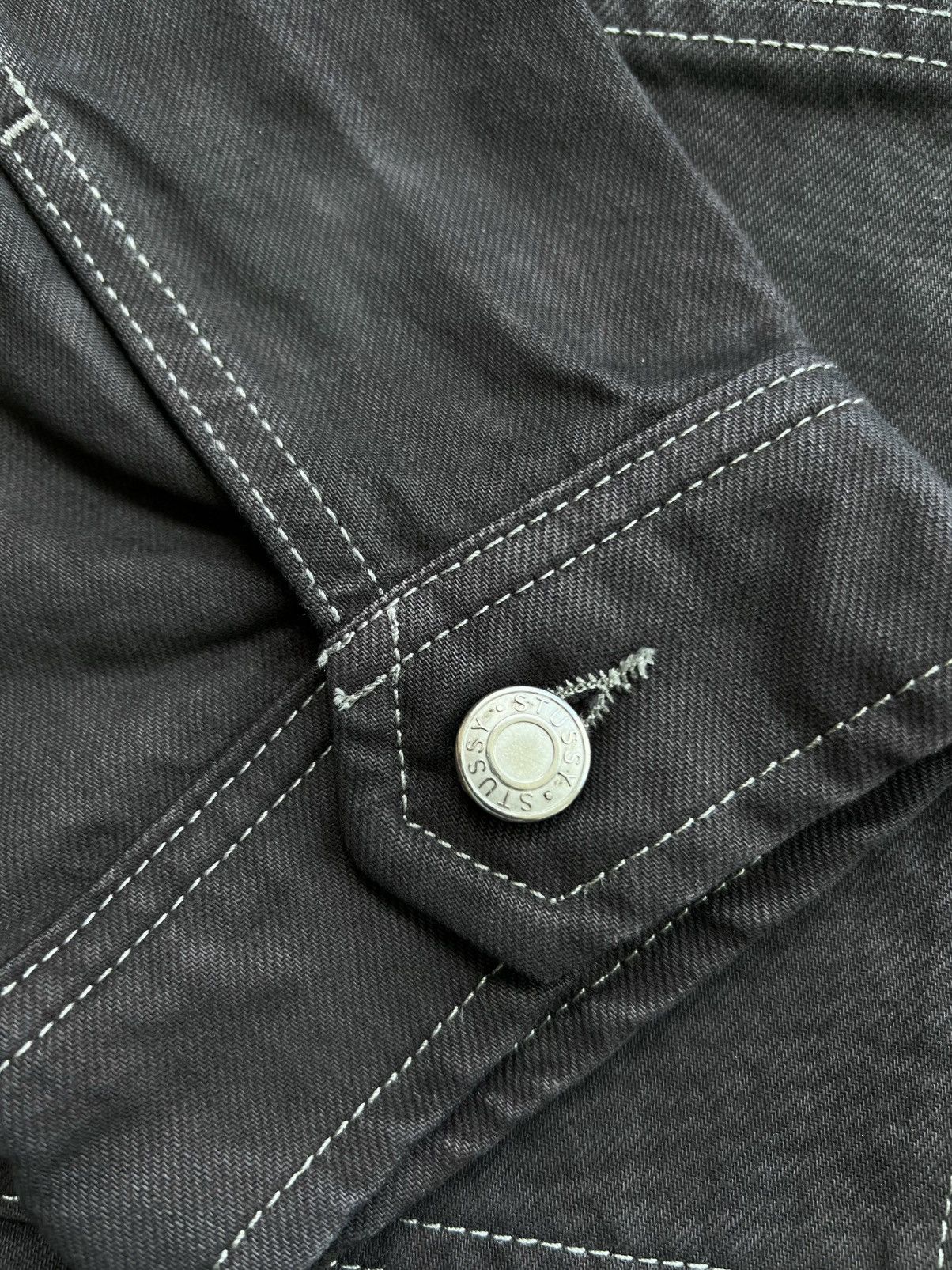 Stussy Stussy Black Dyed Denim Zip Up Work Jacket Large Size US L / EU 52-54 / 3 - 9 Thumbnail