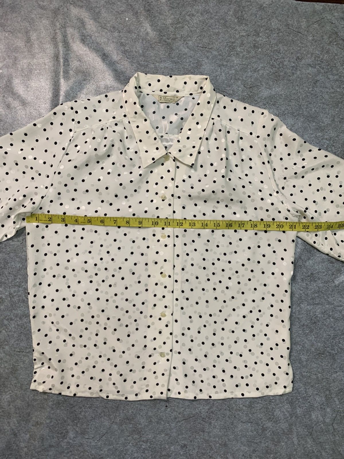 Other Rare Design Vintage Long Sleeve Mercredi Polka Dot Blouse Size M / US 6-8 / IT 42-44 - 7 Thumbnail