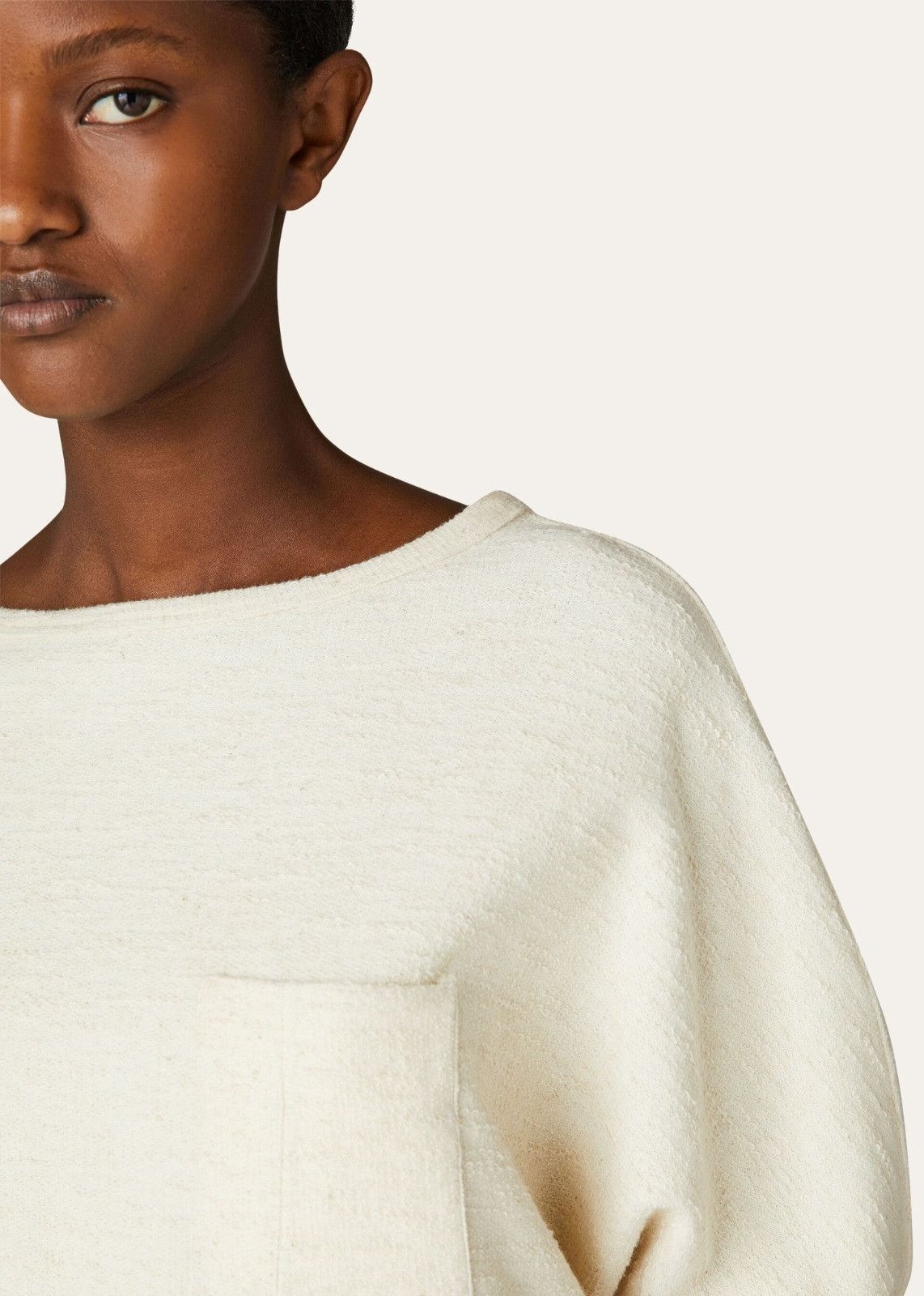 Loro Piana o1srvl11e0824 Tacna Sweatshirt in Off White Size XL / US 12-14 / IT 48-50 - 4 Thumbnail